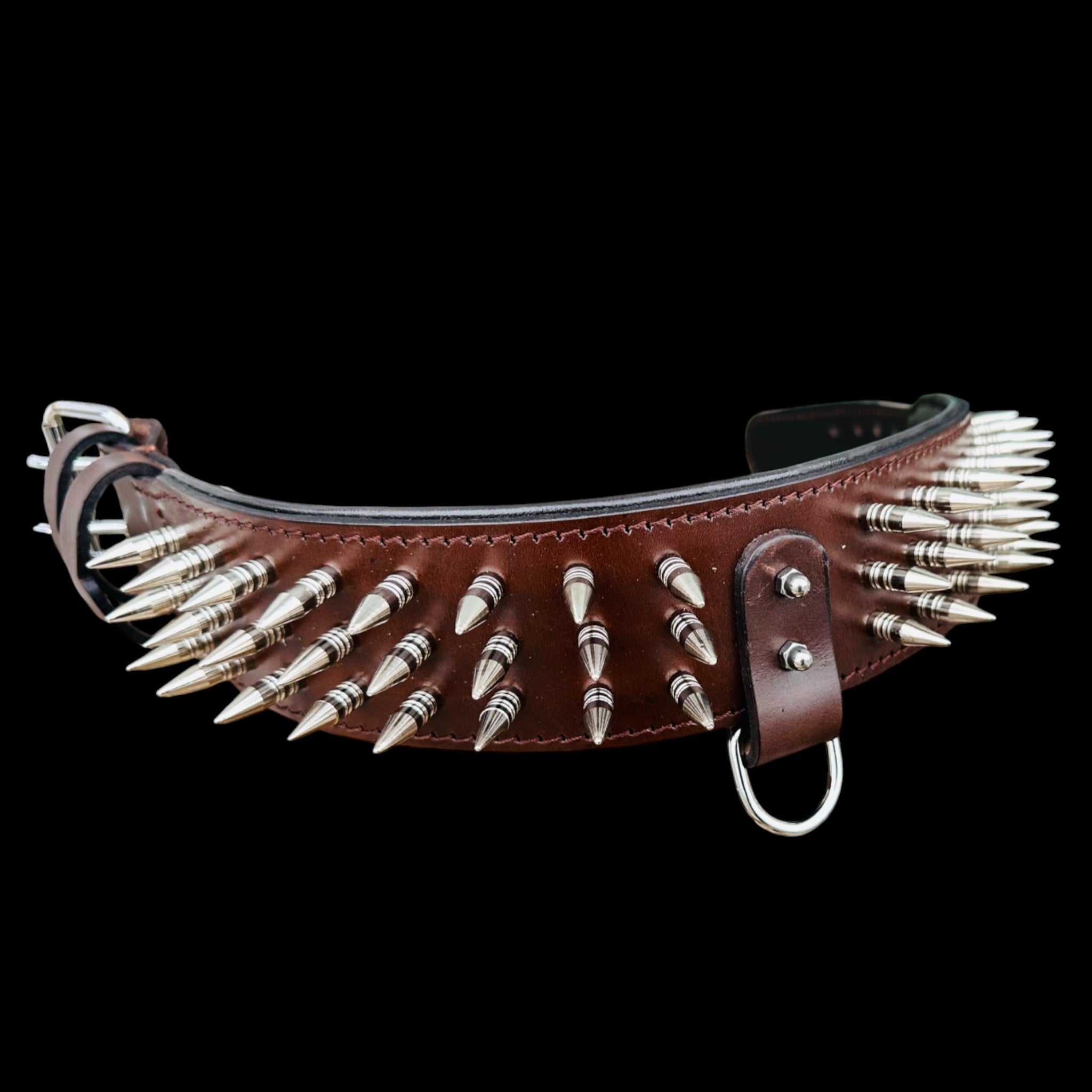 Handmade Spiked Dog Collar, Harness & Leash Set – Buffalo Leather for Large Breeds