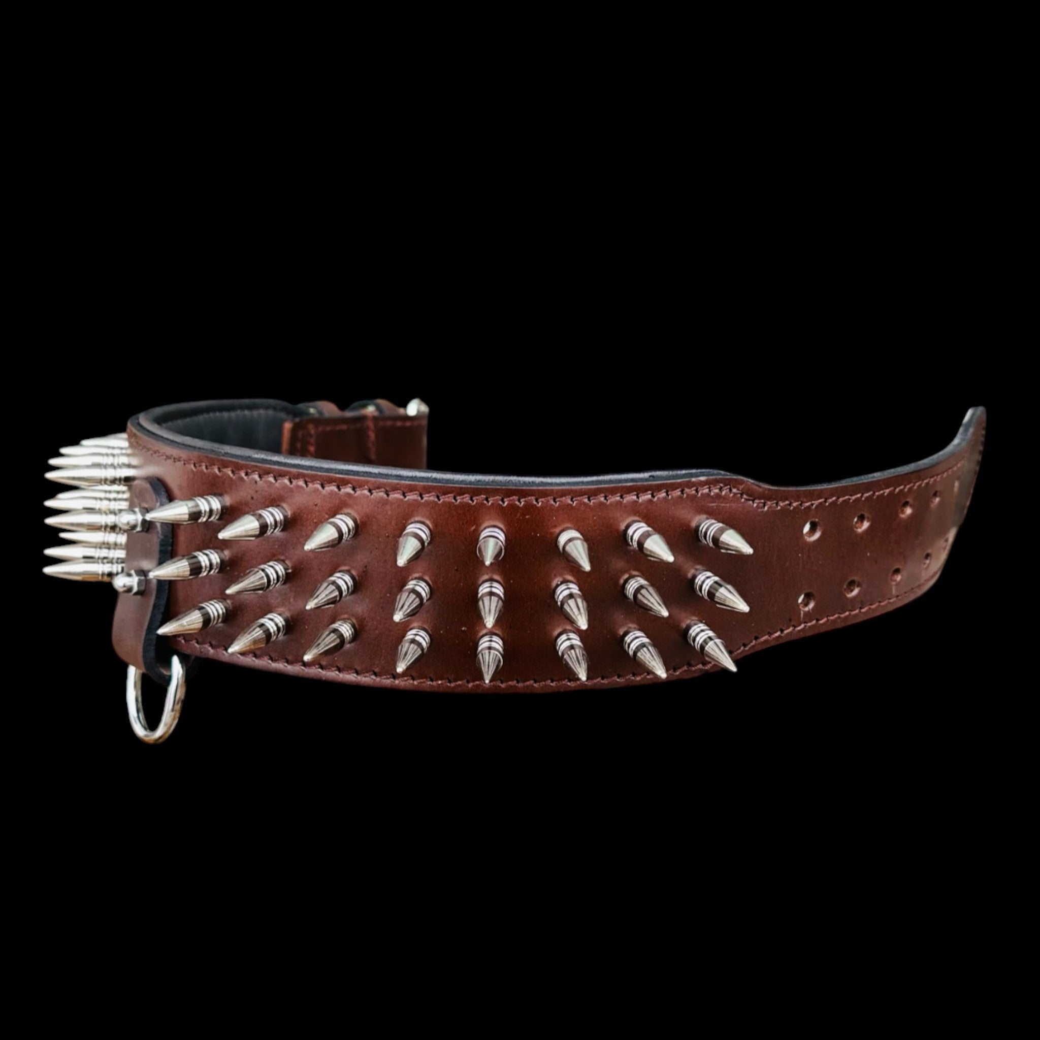 Handmade Spiked Dog Collar, Harness & Leash Set – Buffalo Leather for Large Breeds