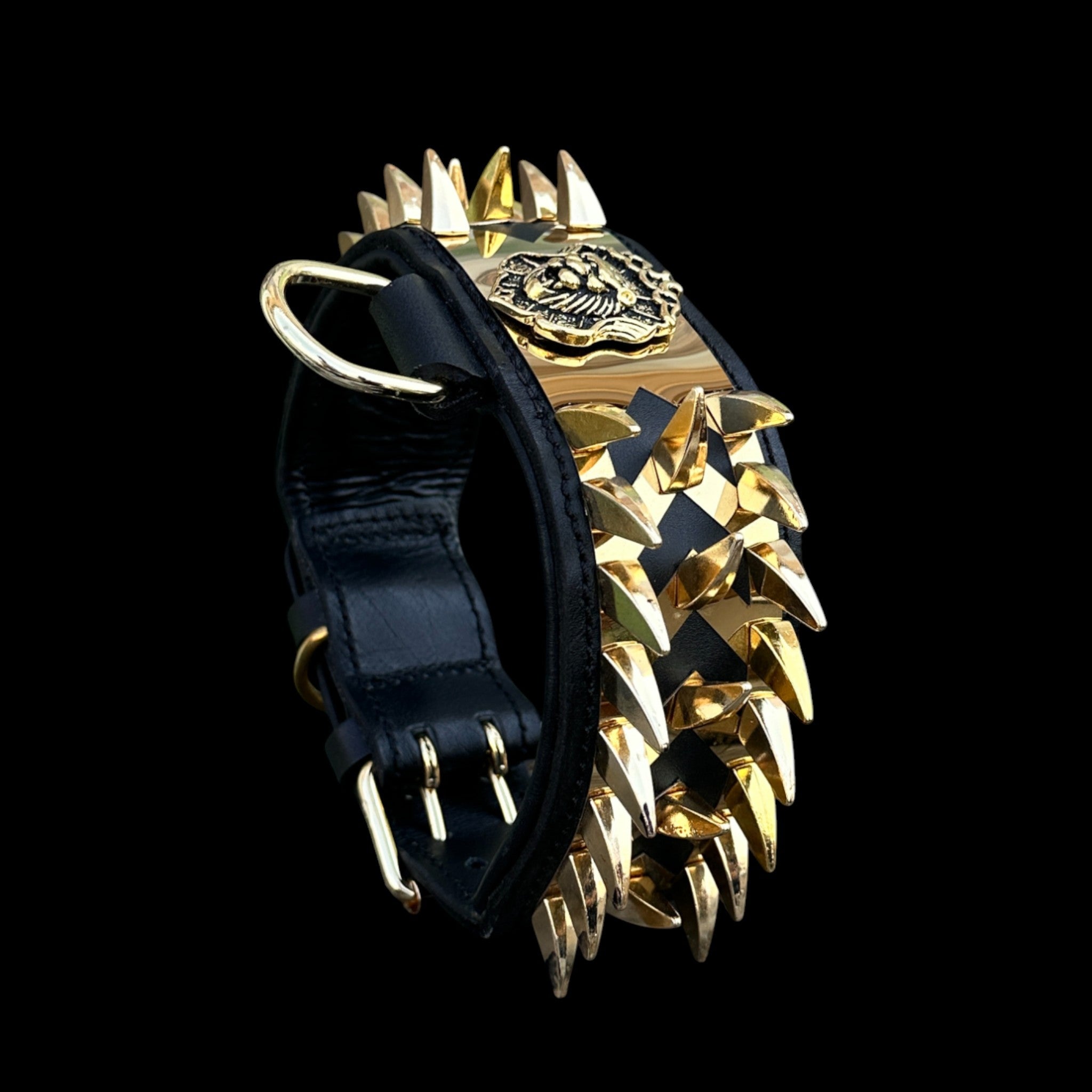 handmade_buffalo_leather_gold_collar