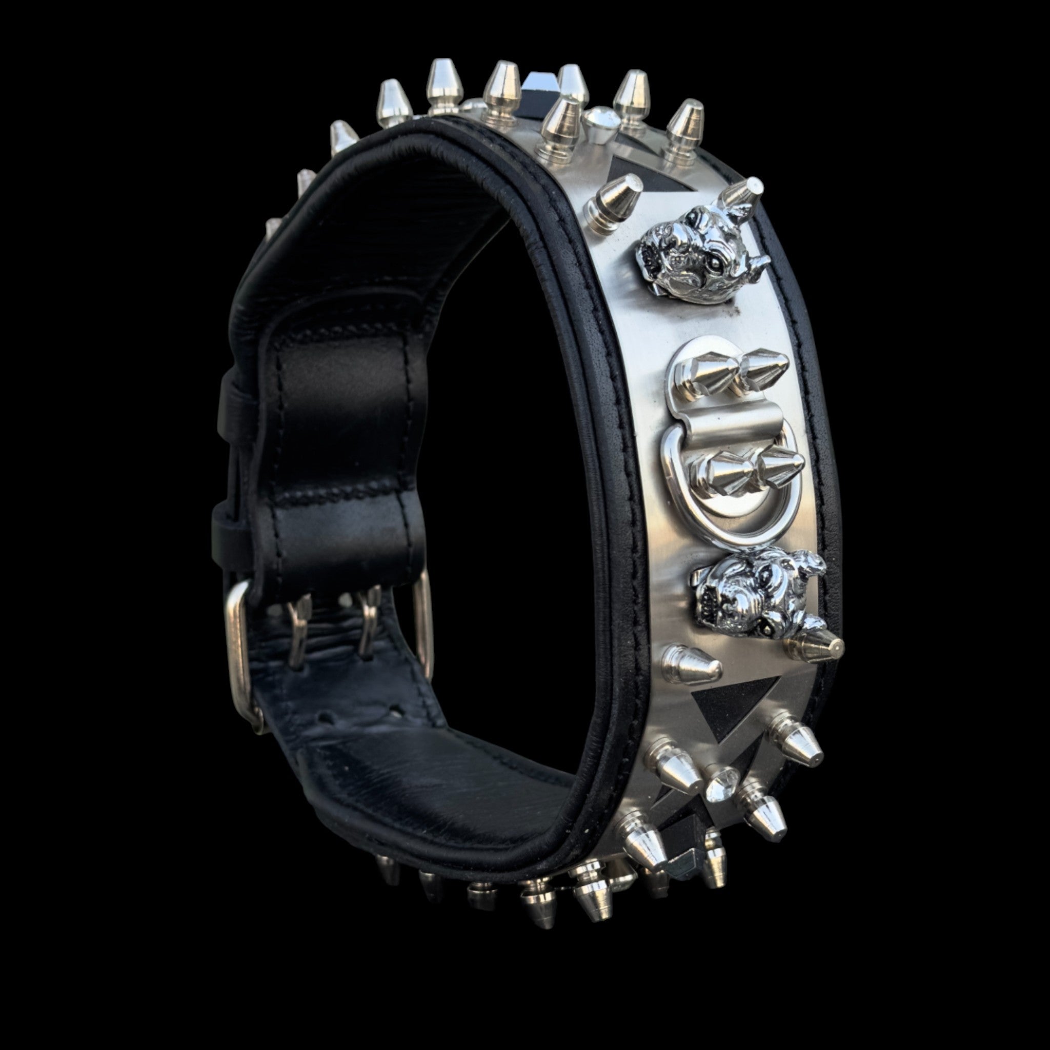 luxury_black_silver_dog_collar_for_large_breeds