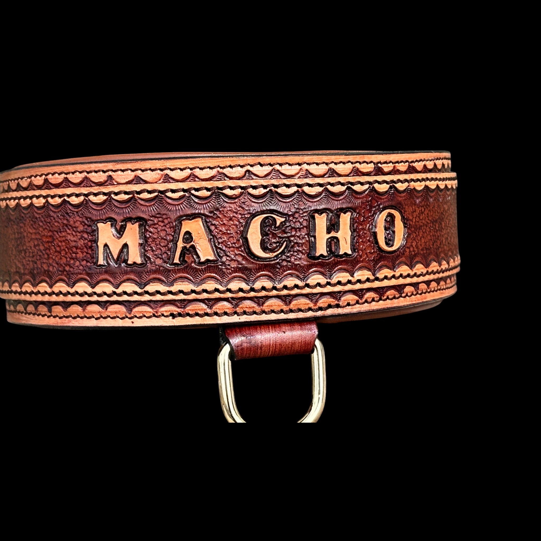 Handcrafted Buffalo Leather Dog Collar – Personalized Name Engraved, Strong & Stylish Collar for Cane Corso, Rottweiler, Doberman, Kangal, American Bully
