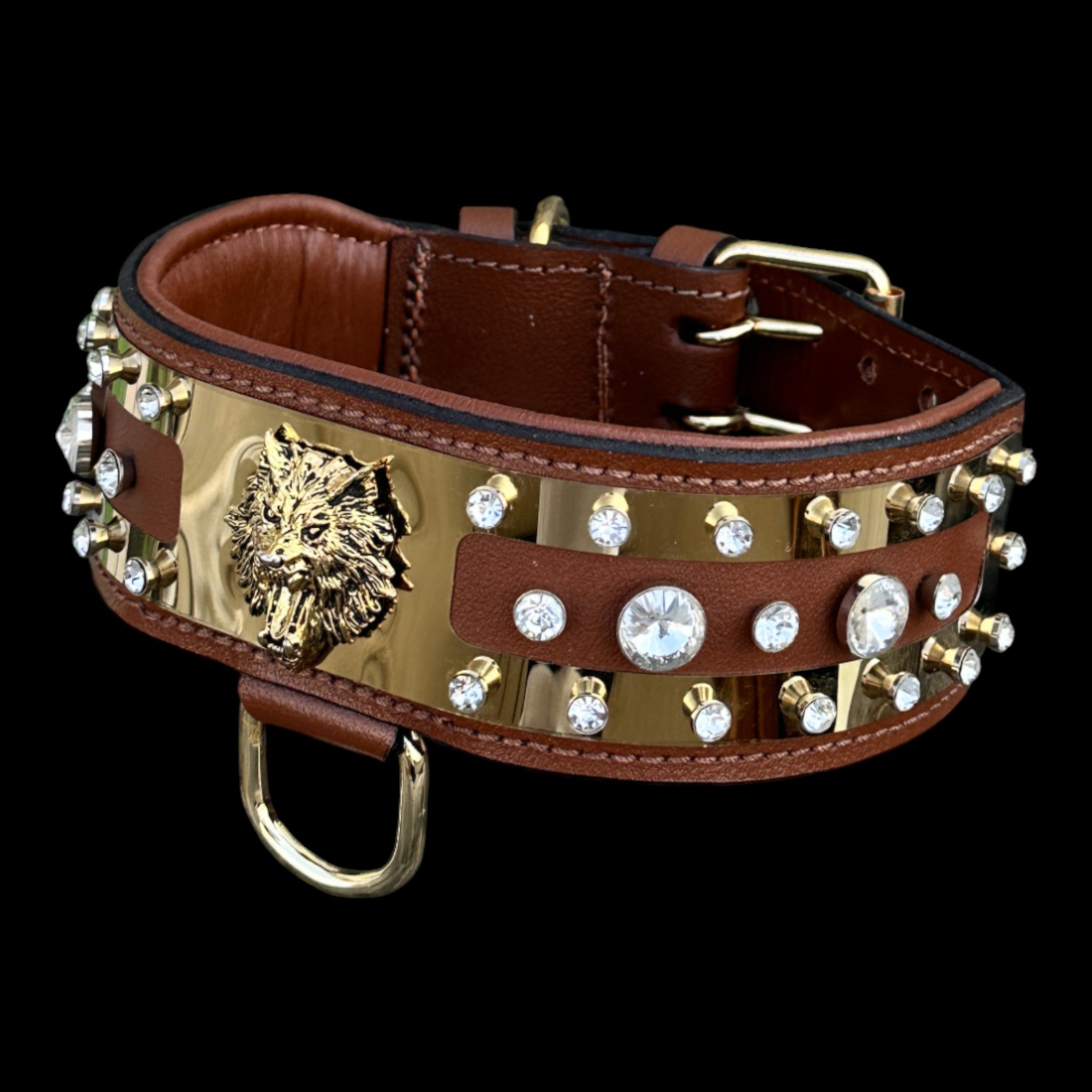 GOLDEN HOWL – Crystal Dog Collar