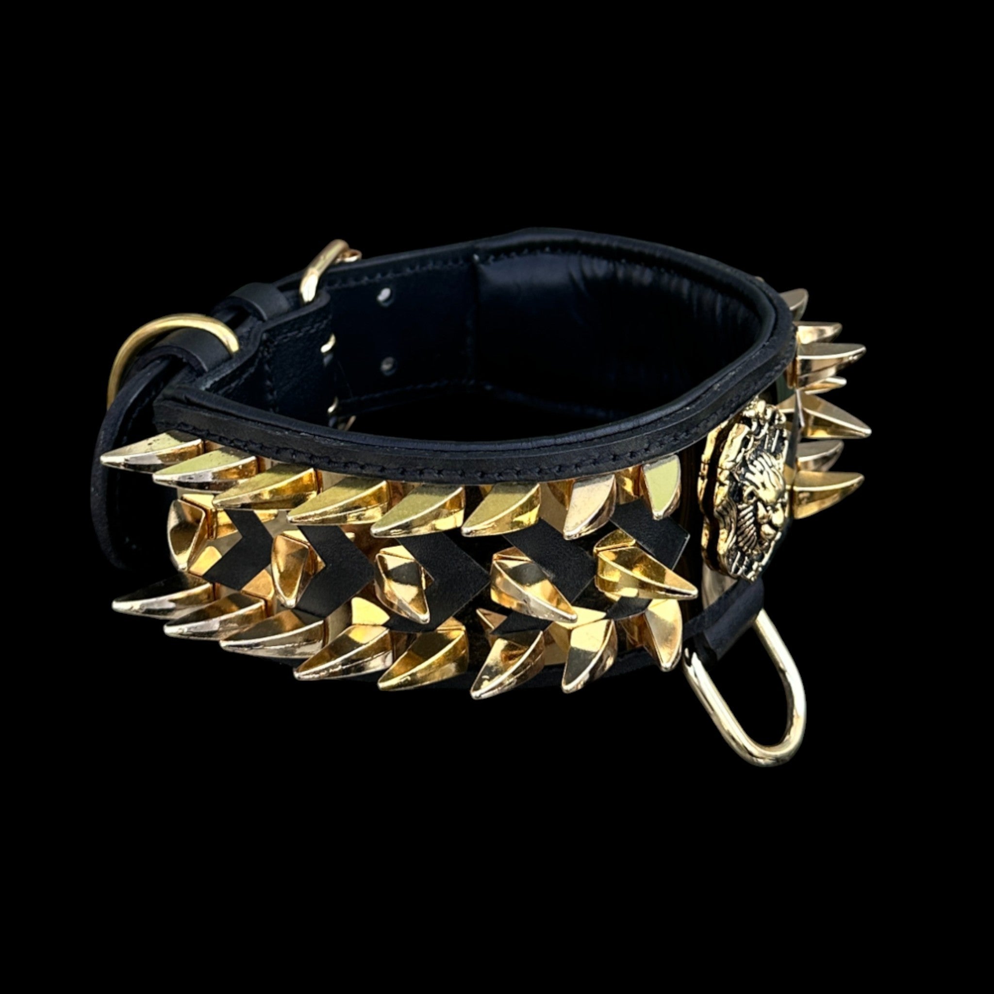 luxury_black_gold_dog_collar_for_large_breeds