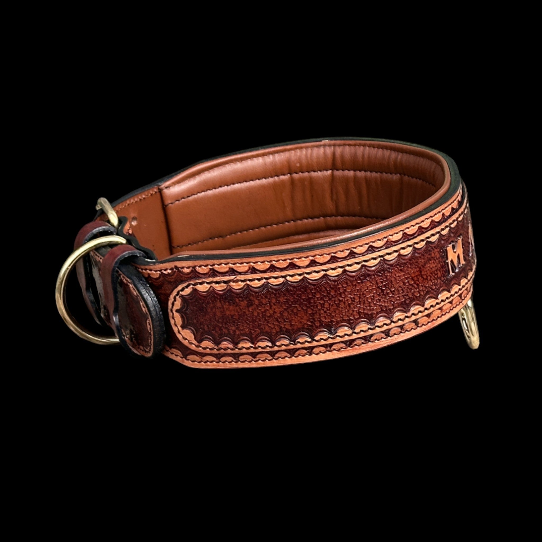 Handcrafted Buffalo Leather Dog Collar – Personalized Name Engraved, Strong & Stylish Collar for Cane Corso, Rottweiler, Doberman, Kangal, American Bully