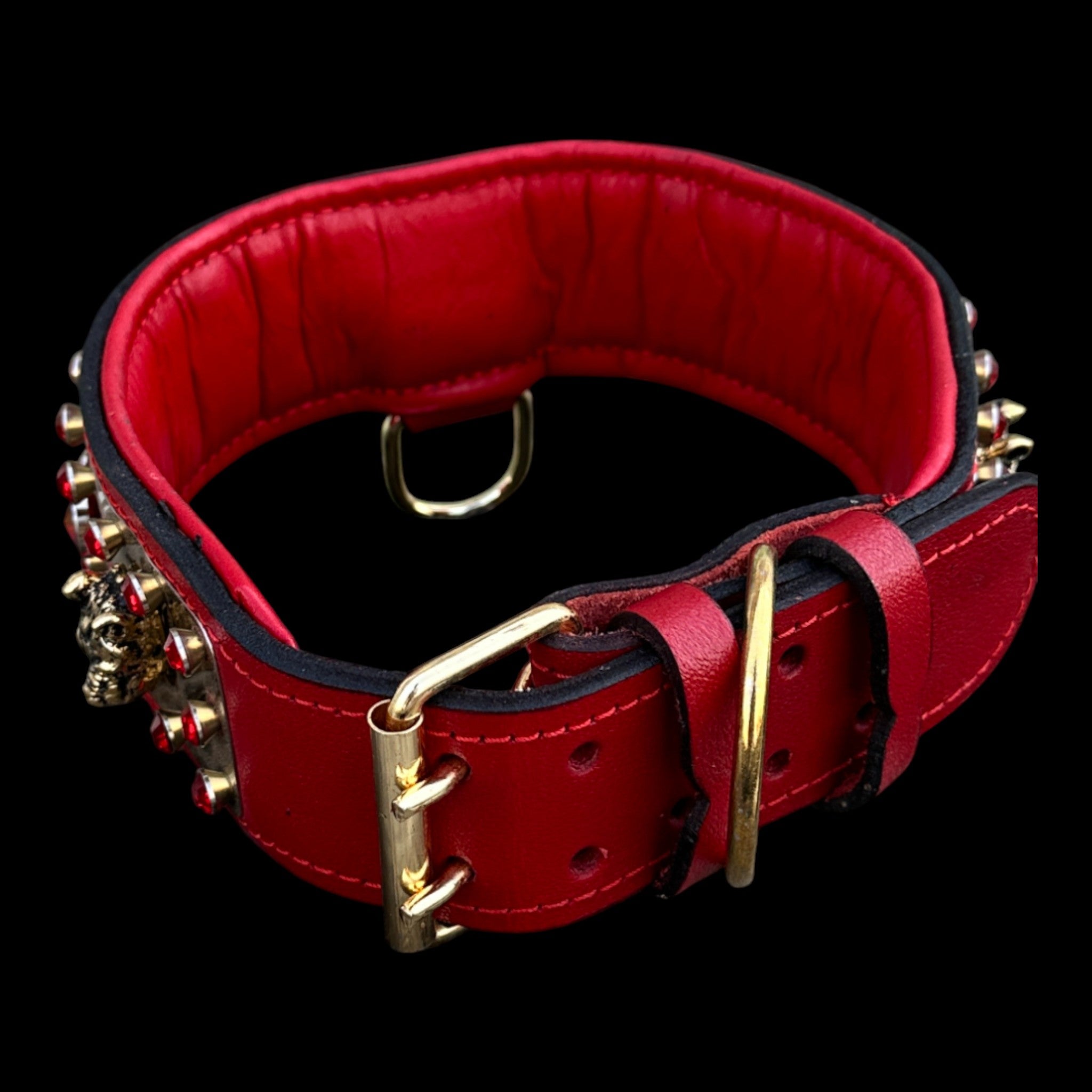 HELLFIRE REAPER red crystal collar shipped via UPS Express