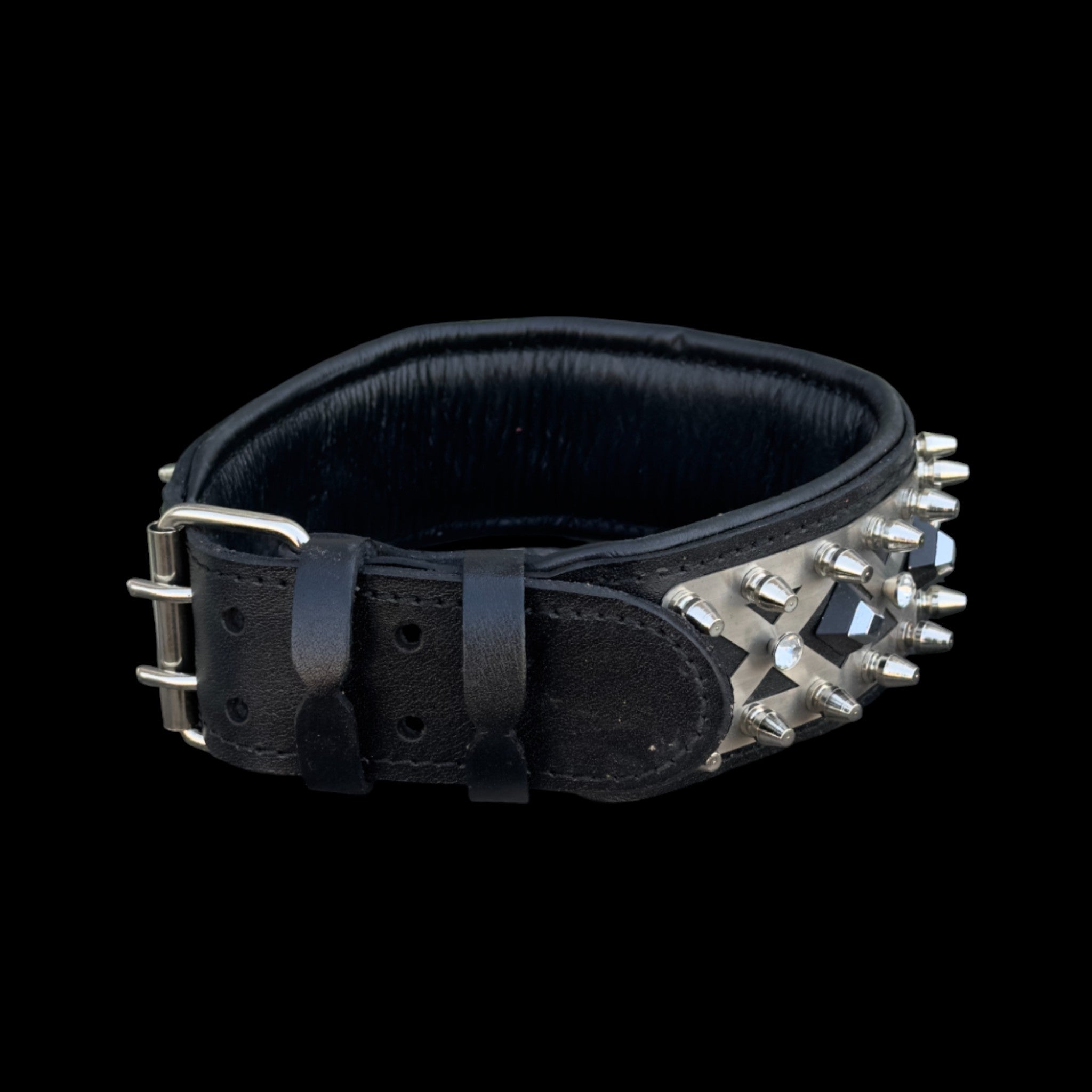bully_k9_rottweiler_silver_spiked_collar