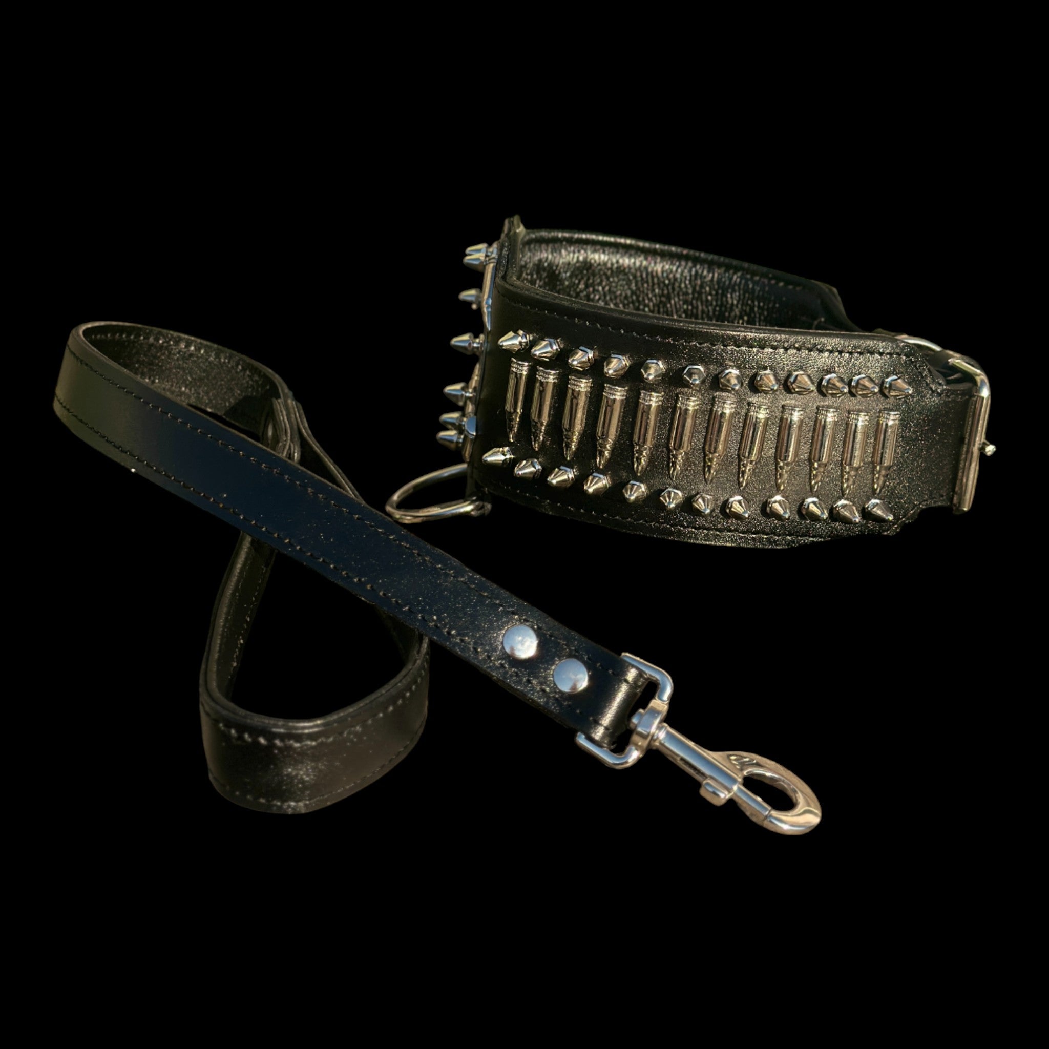 Durable buffalo leather collar for Rottweiler and K9