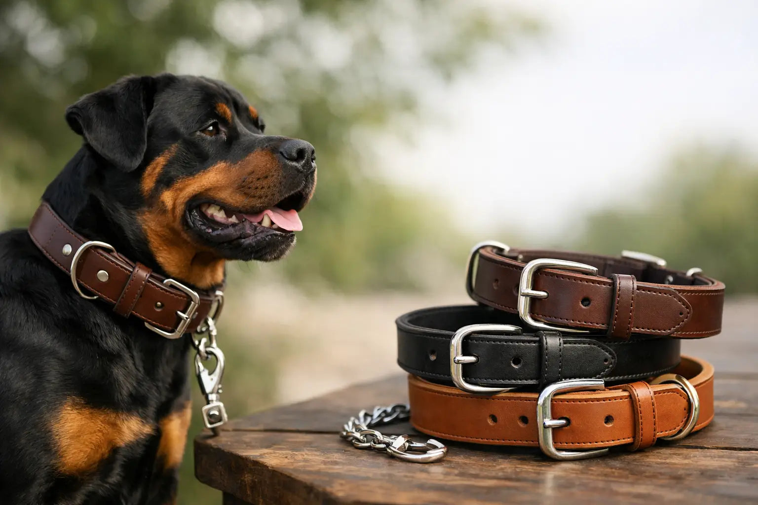 Guide to Leather Dog Collars for Strong Dogs