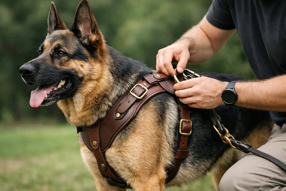 How to Fit a Leather Harness on a Strong Dog