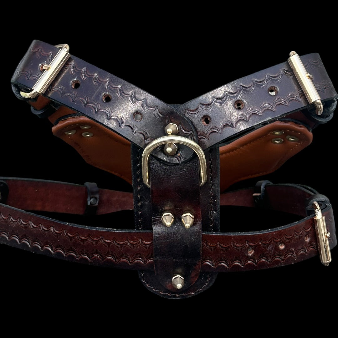 Handmade Copper Dog Collar & Harness Set