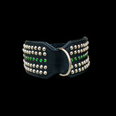 Handcrafted 8cm Wide Leather Dog Collar – Crystal Studded Strong Collar for Cane Corso, Rottweiler, Doberman, Kangal, American Bully - A&C Dog Collars