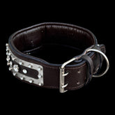 Luxury crystal-studded 6 cm dog collar for Cane Corso and Doberman