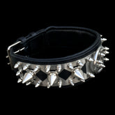 A&C Dog Collars handcrafted 2.36 inch stainless-steel spiked collar