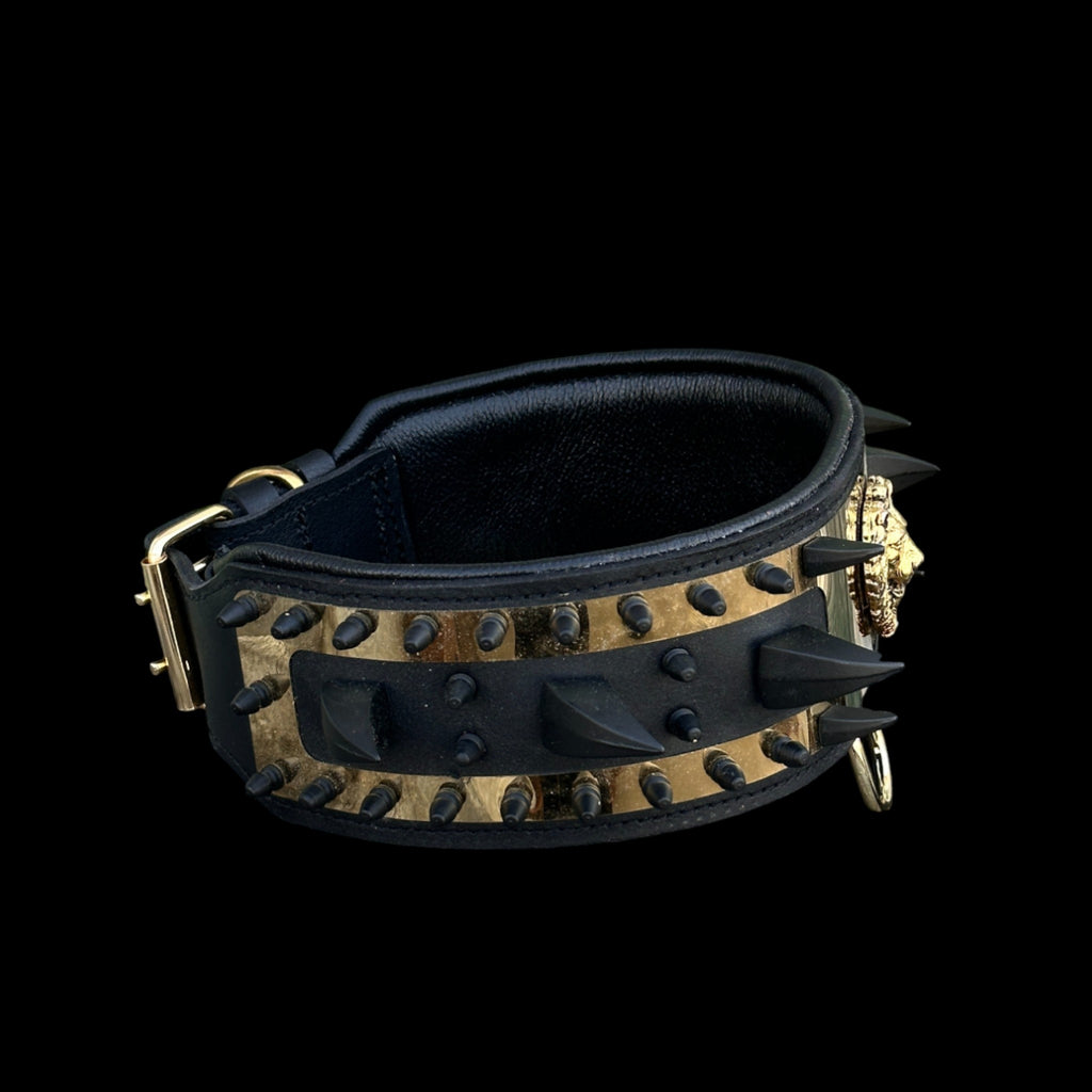 Spiked 3.15 inch handmade collar for Cane Corso and Rottweiler