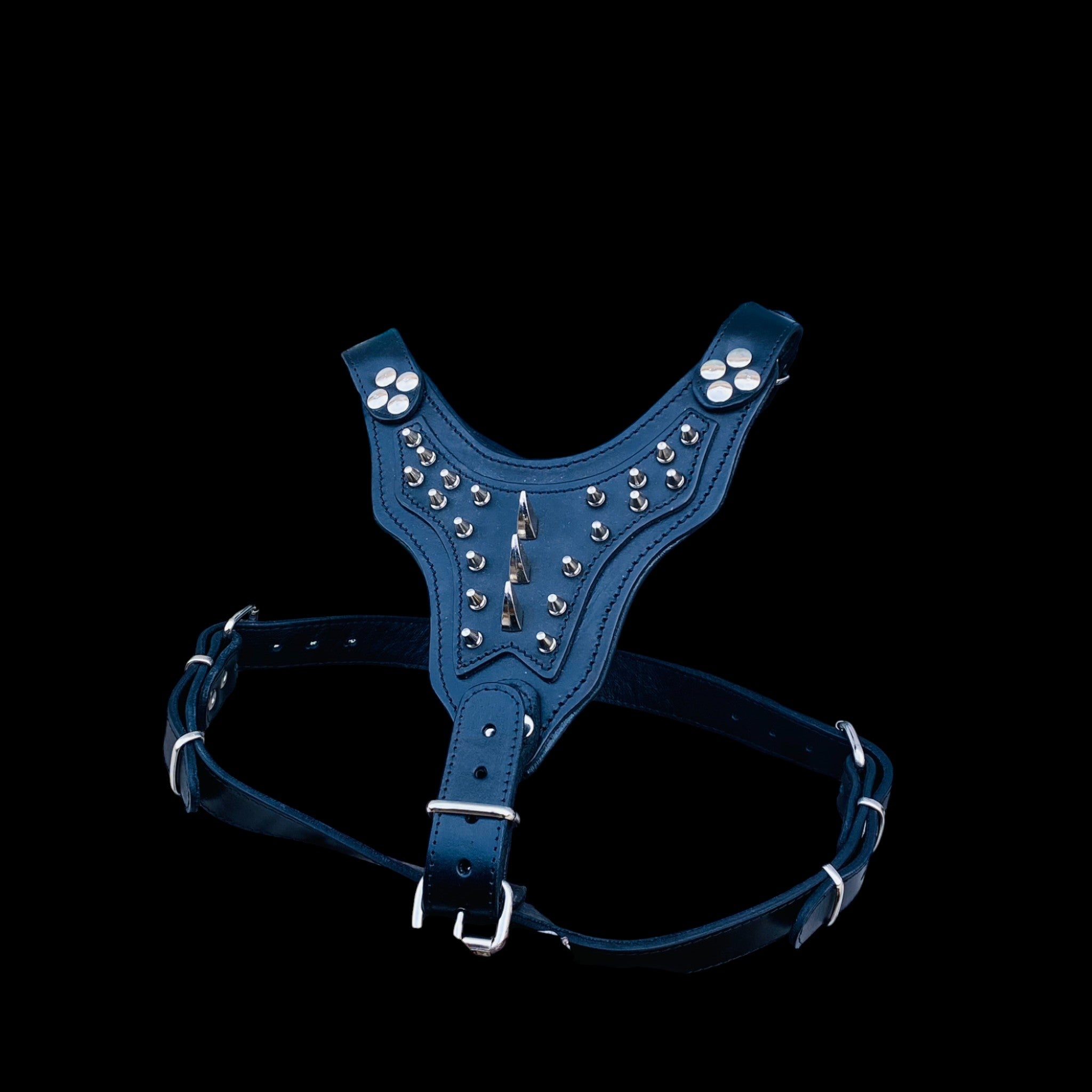 Heavy duty spiked harness for American Bully