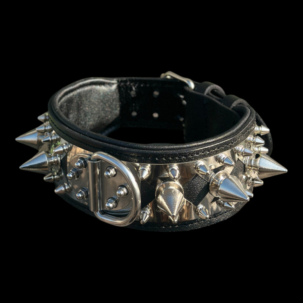 3.15 inch tactical chrome dog collar