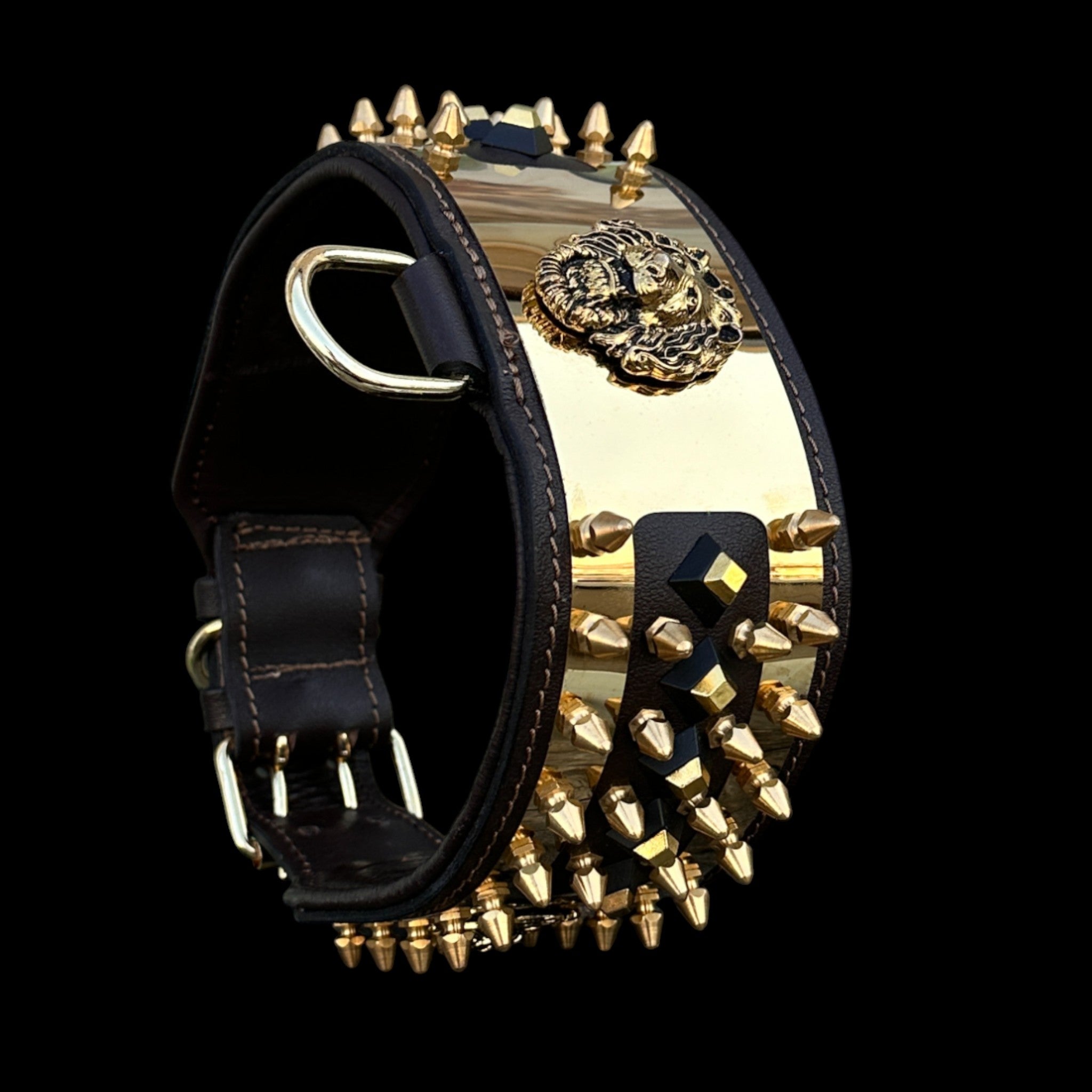 Golden Lion Armor Dog Collar