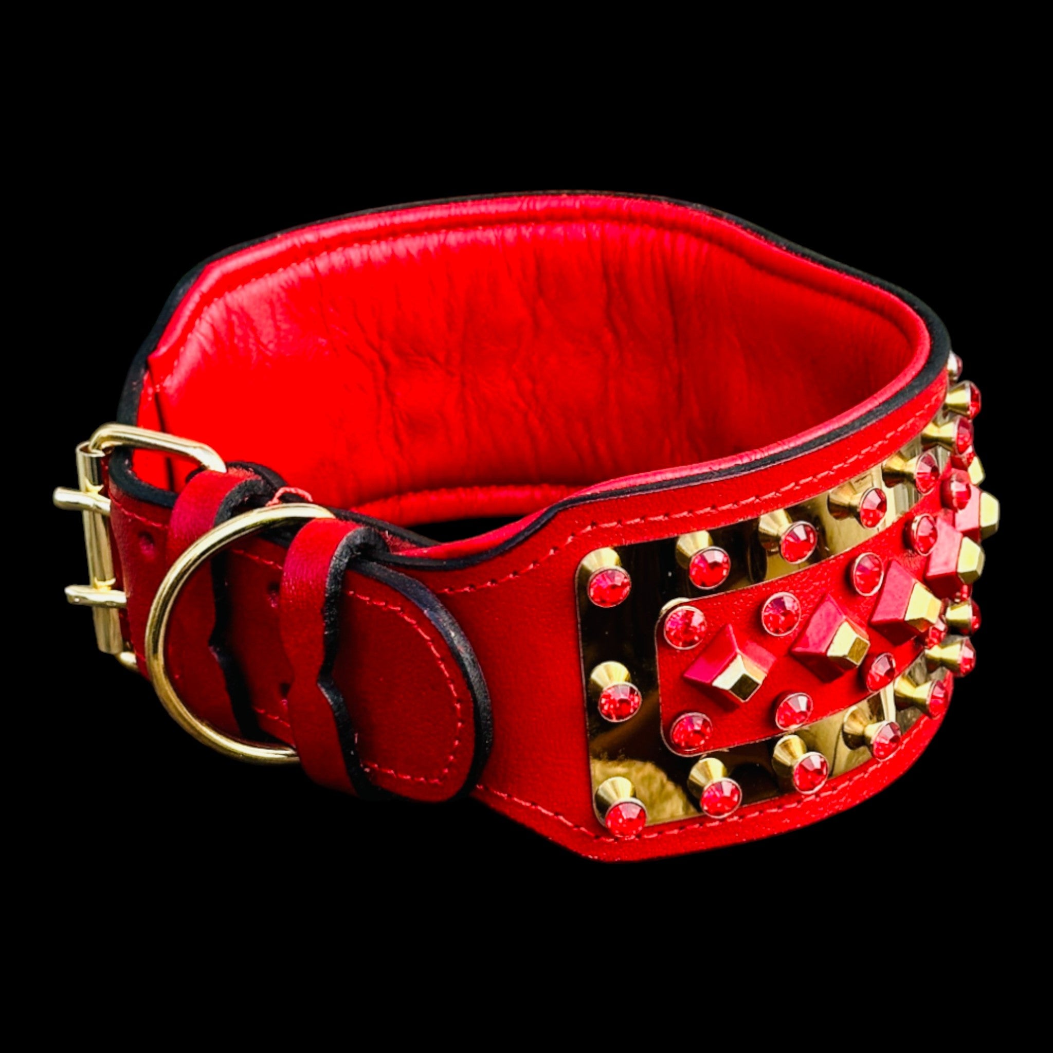 Luxury handmade collar with lion emblem