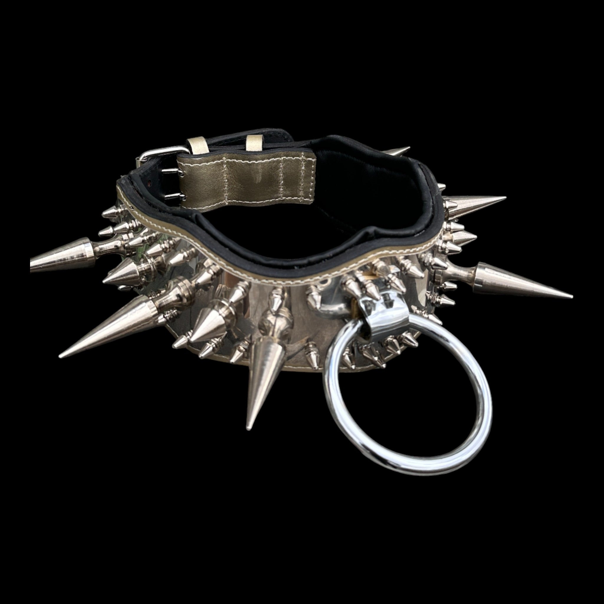 Strong breed handmade collar with large spikes