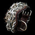 Heavy duty chrome chain dog collar handmade from leather.