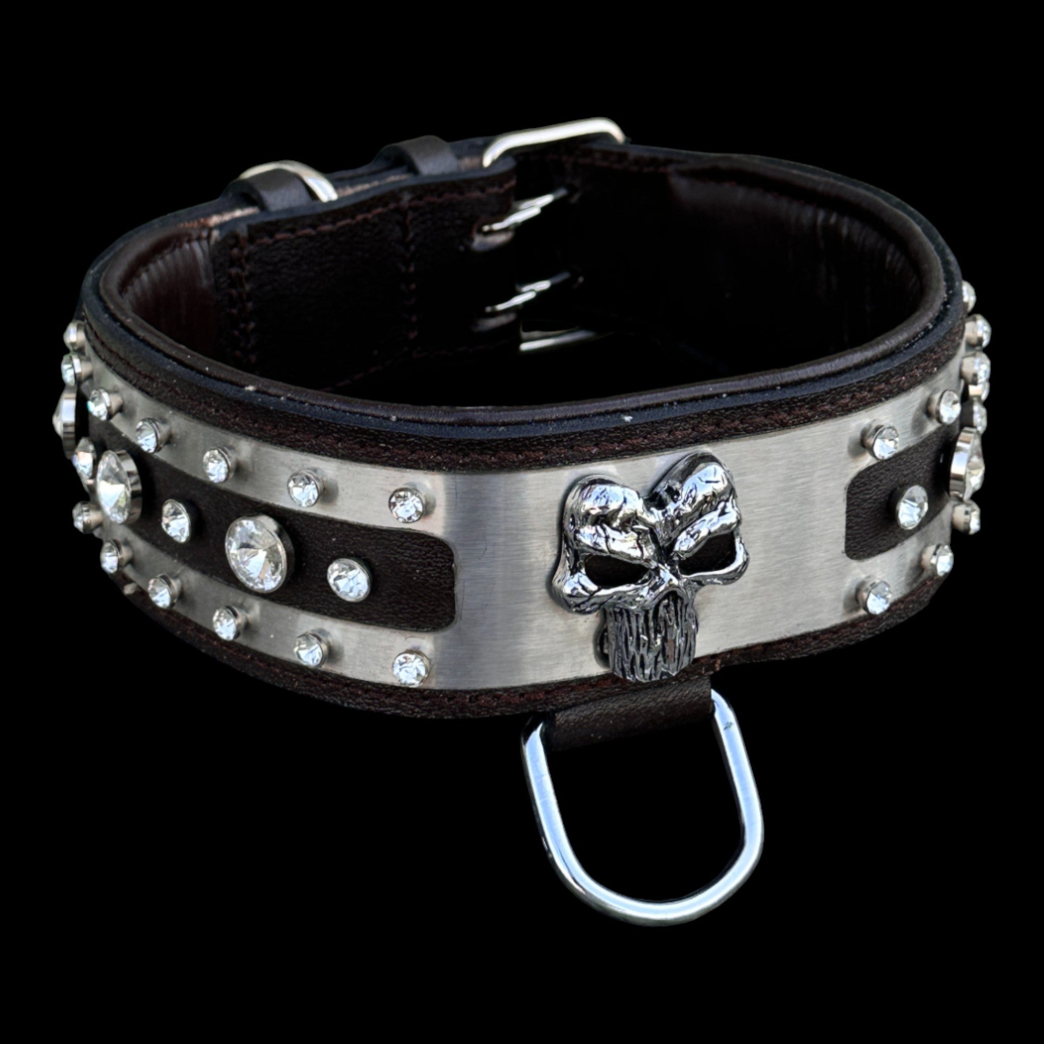 Durable stainless steel Punisher dog collar UPS Express delivery