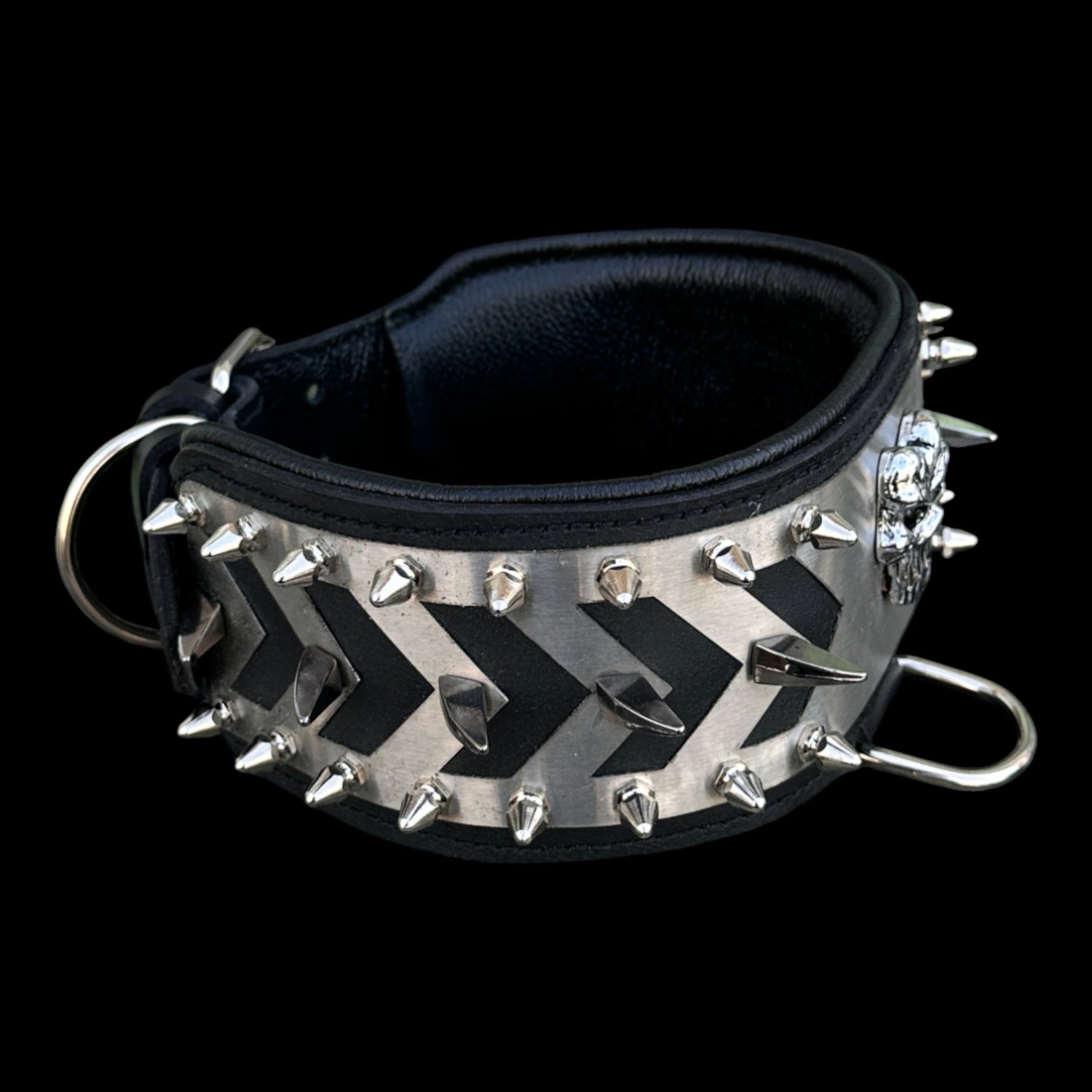 Punisher Warrior Steel Dog Collar - A&C Dog Collars