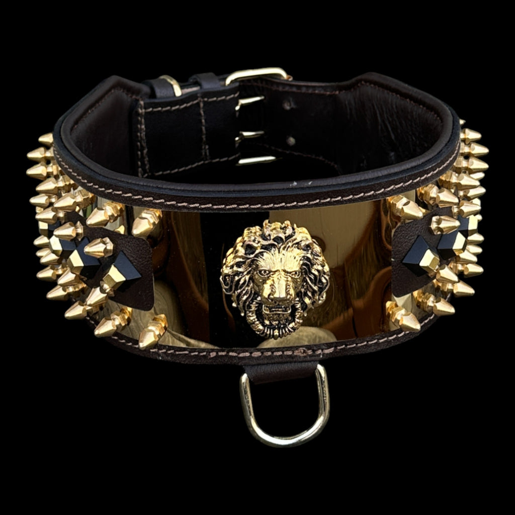 Golden Lion Armor Dog Collar