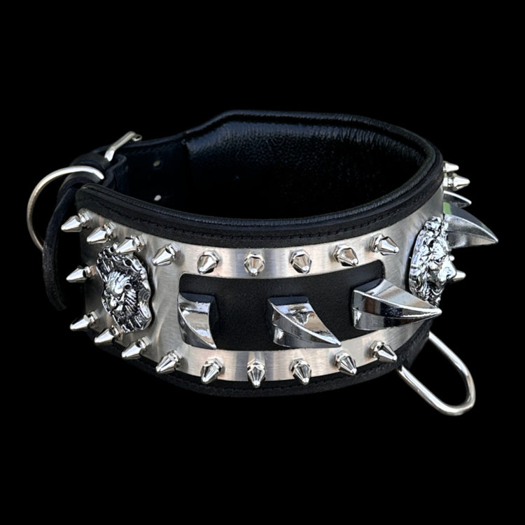 Wide spiked collar for Cane Corso and Rottweiler
