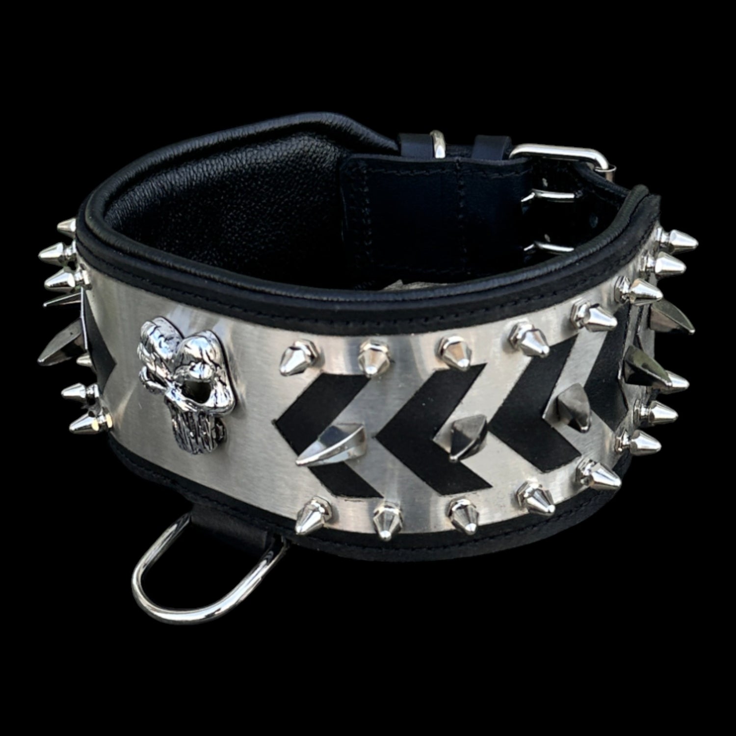 Punisher Warrior Steel Dog Collar - A&C Dog Collars