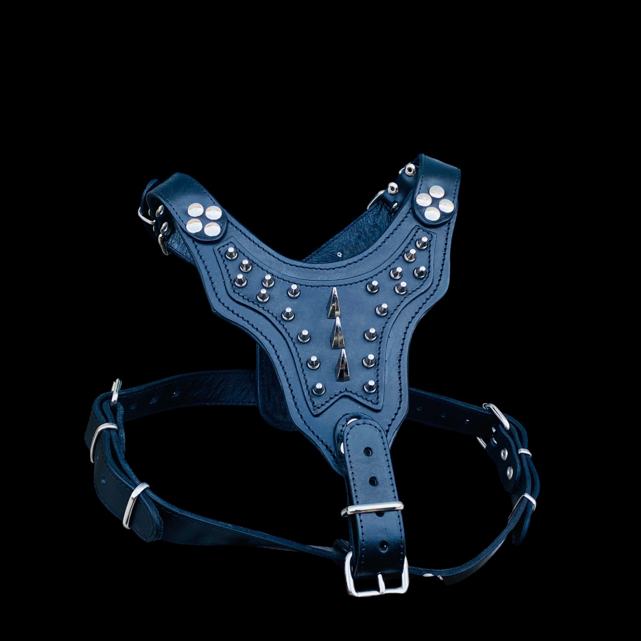 Luxury black chest harness for Cane Corso and K9