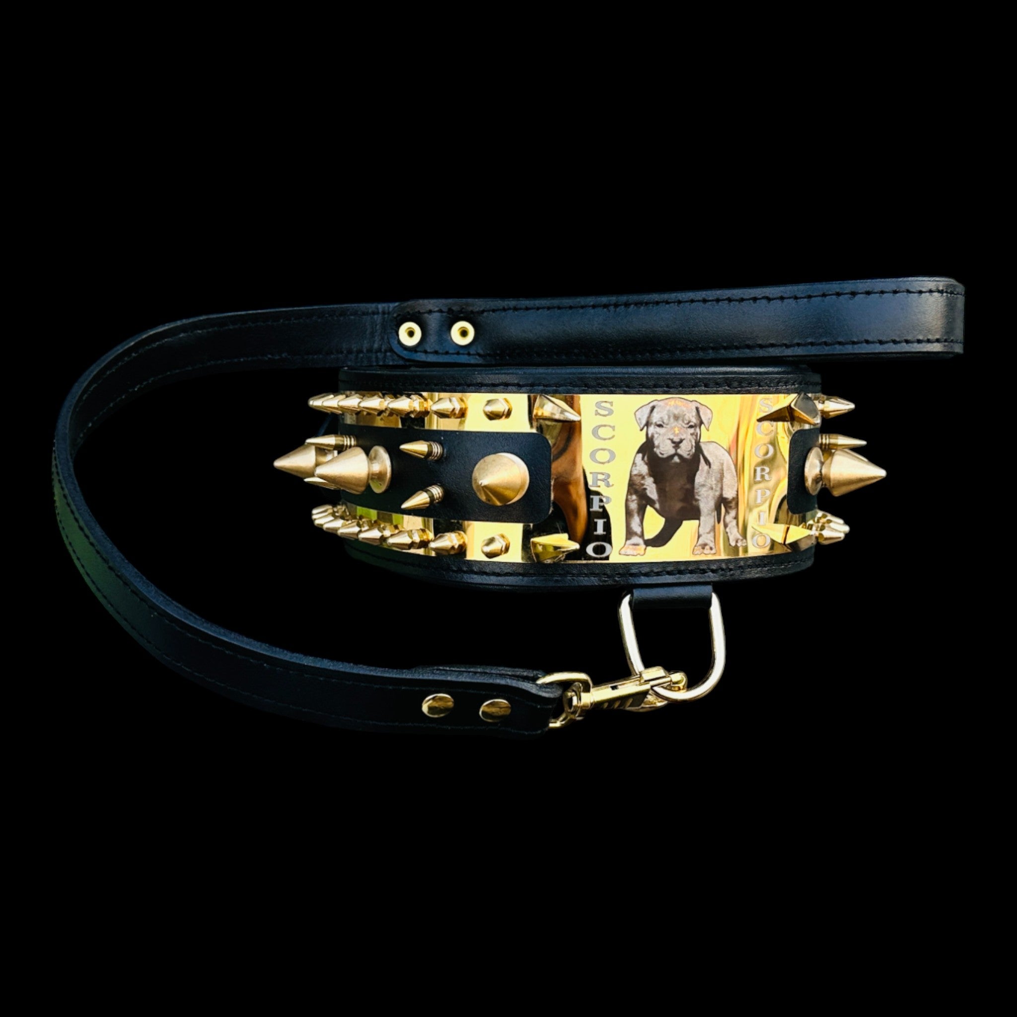 Luxury dog collar and leash handmade in Turkey