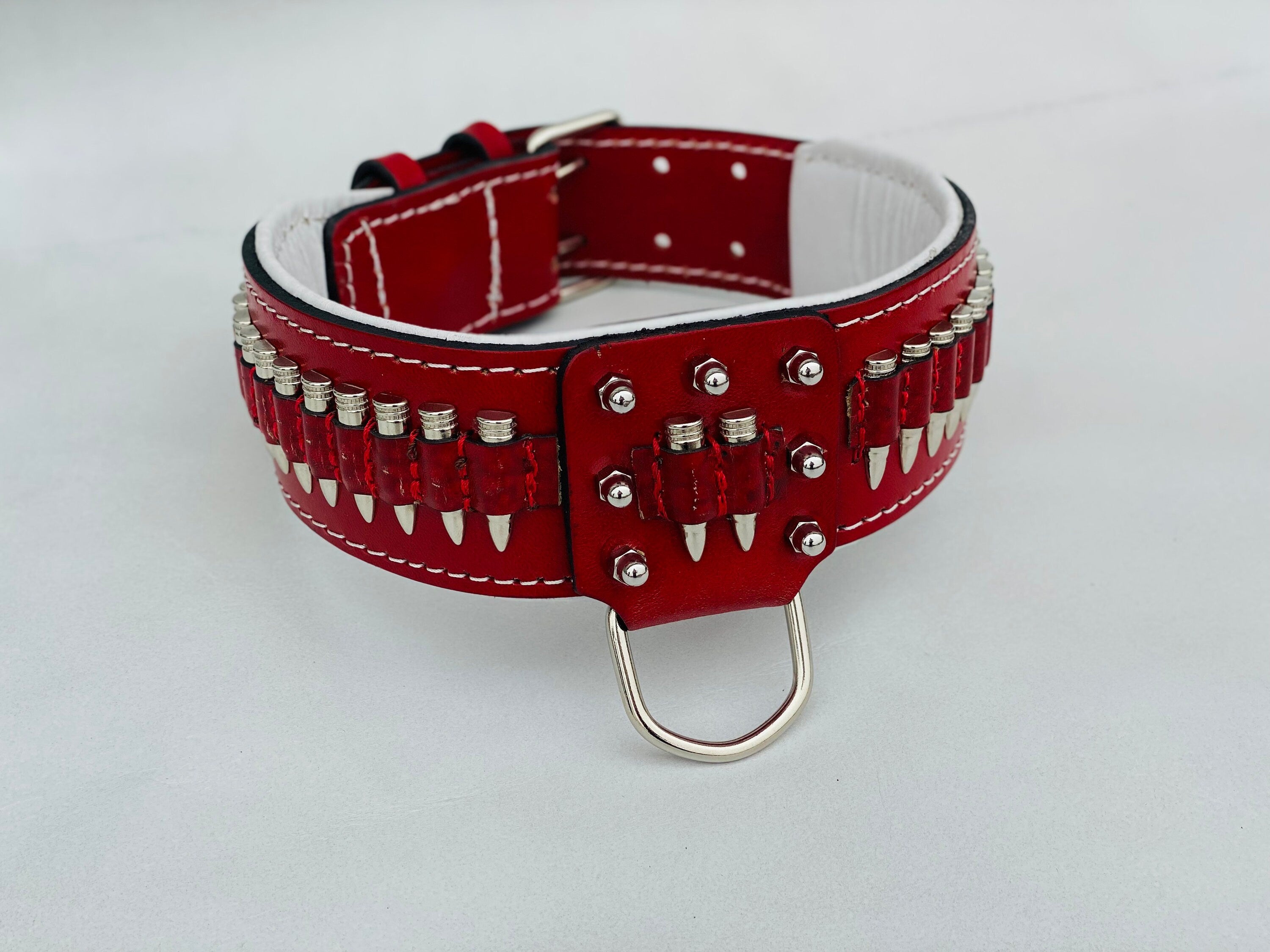 Bullet Dog Collars, Handmade Dog Collars, Custom Dog Collar, Personalized Collars,Engraved Dog Collar, Custom Dog Collar with Name Plate