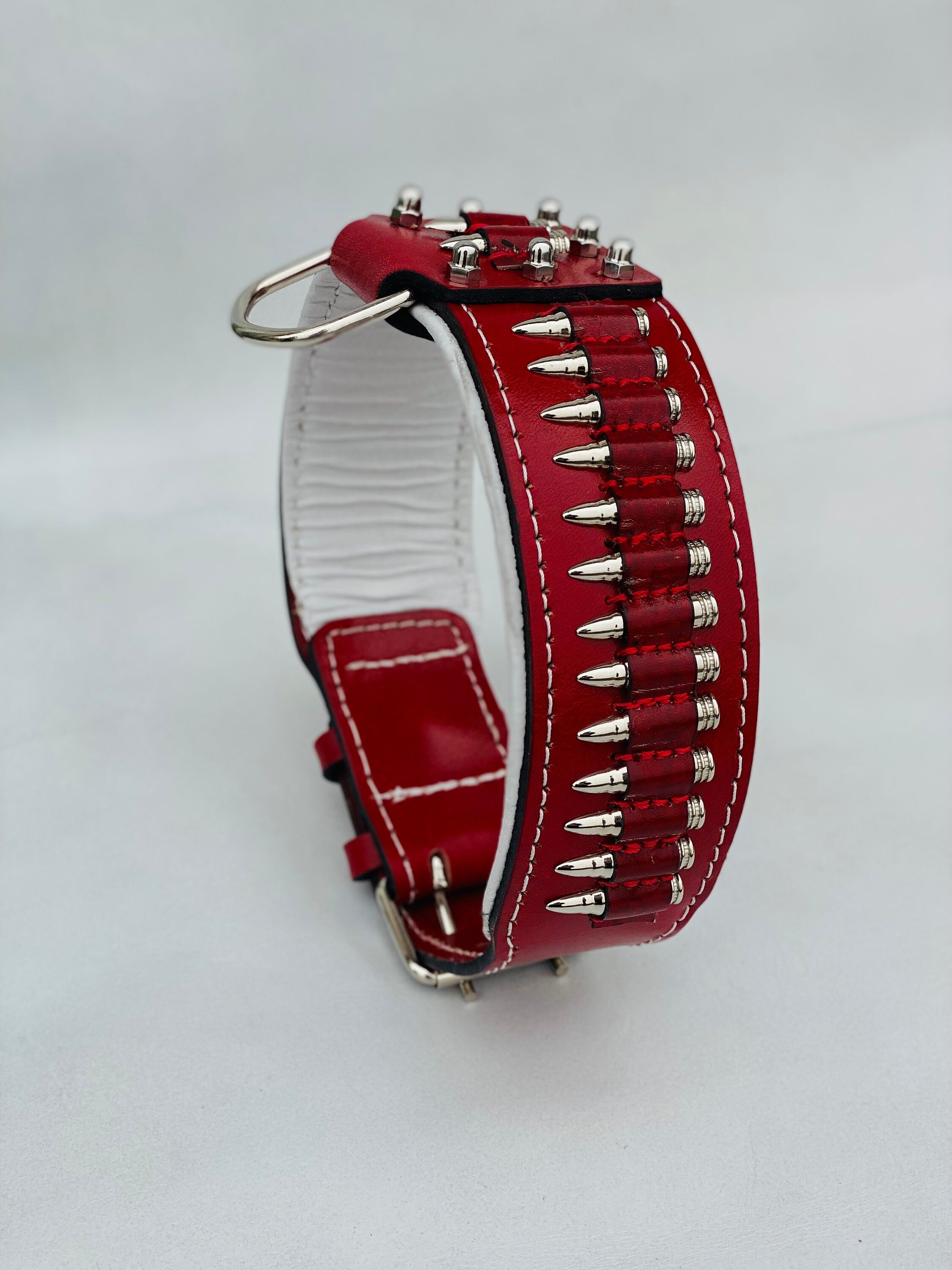 Bullet Dog Collars, Handmade Dog Collars, Custom Dog Collar, Personalized Collars,Engraved Dog Collar, Custom Dog Collar with Name Plate