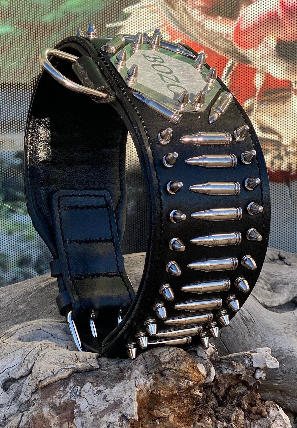 Bullet Dog Collars | Handmade Dog Collars | Custom Dog Collar | Personalized Collars | Engraved Dog Collar | Custom Dog Collar with Name