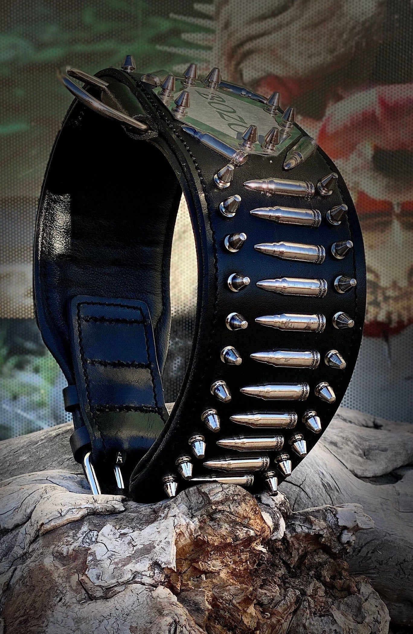 Bullet Dog Collars | Handmade Dog Collars | Custom Dog Collar | Personalized Collars | Engraved Dog Collar | Custom Dog Collar with Name