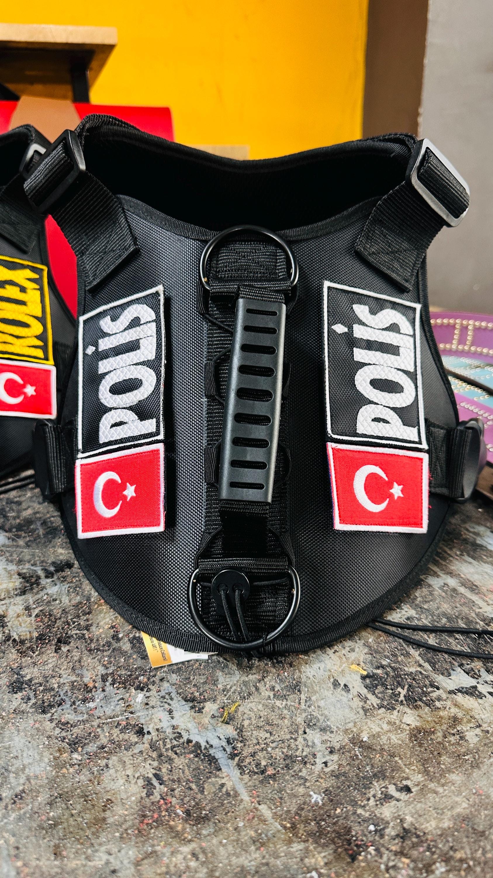 Custom Embroidered Tactical Dog Harness Set: Heavy Duty Nylon, Leash Included