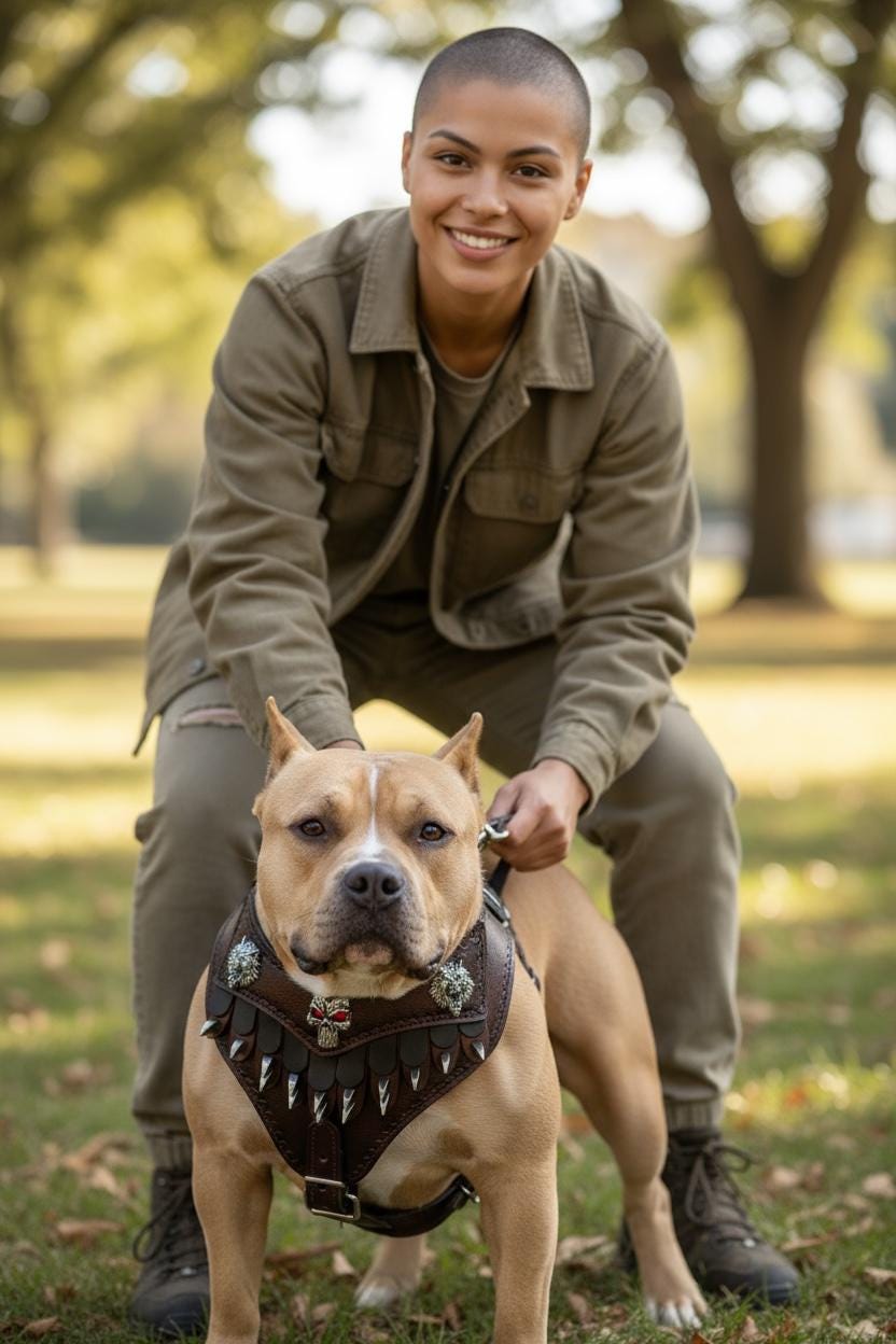 Punisher Emblem Leather Dog Harness – Handmade Warrior Chest Plate