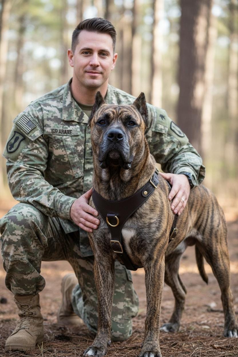 Black Buffalo Leather Dog Harness with Gold Hardware – Handmade