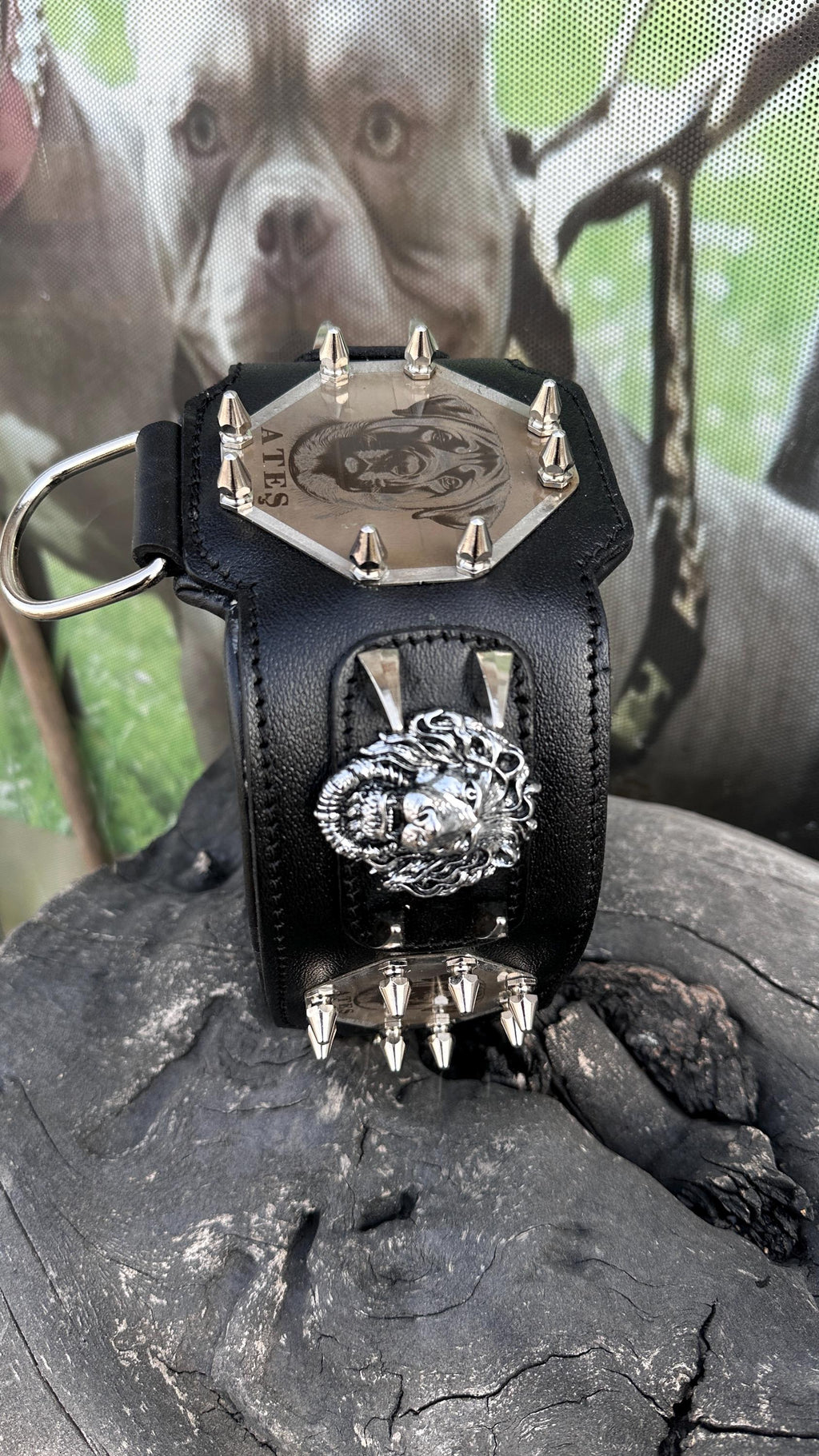 Custom Kangal Dog Collar, Harness & Leash Set – Handmade Leather Spike Set