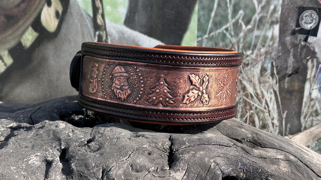 Christmas Edition Copper Leather Collar