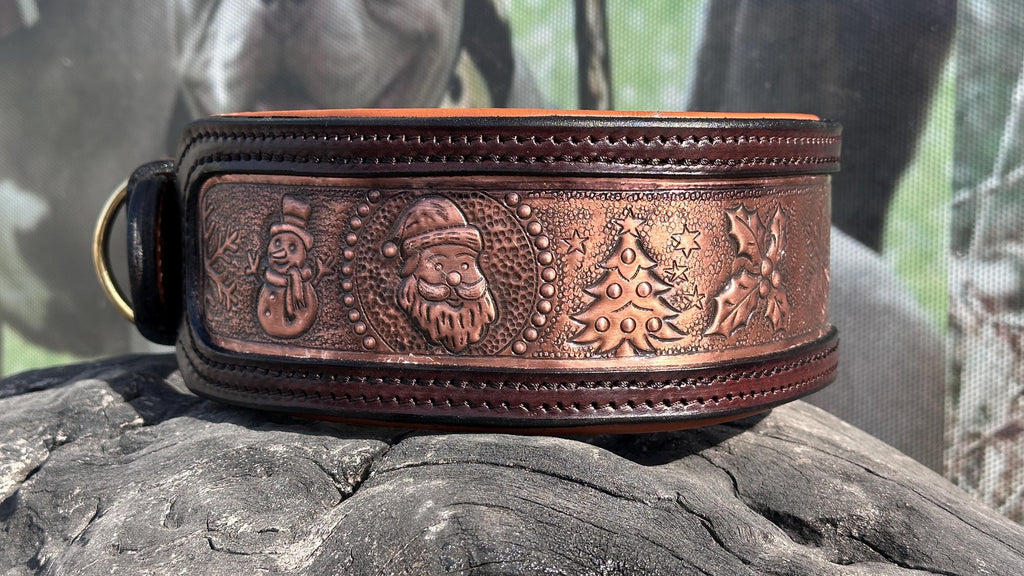 Christmas Edition Copper Leather Collar