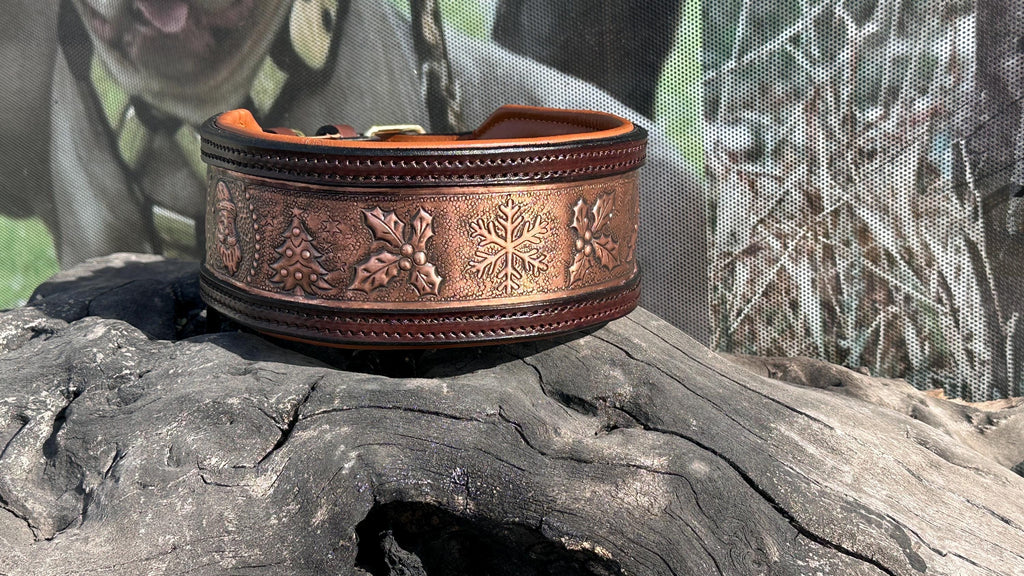 Christmas Edition Copper Leather Collar