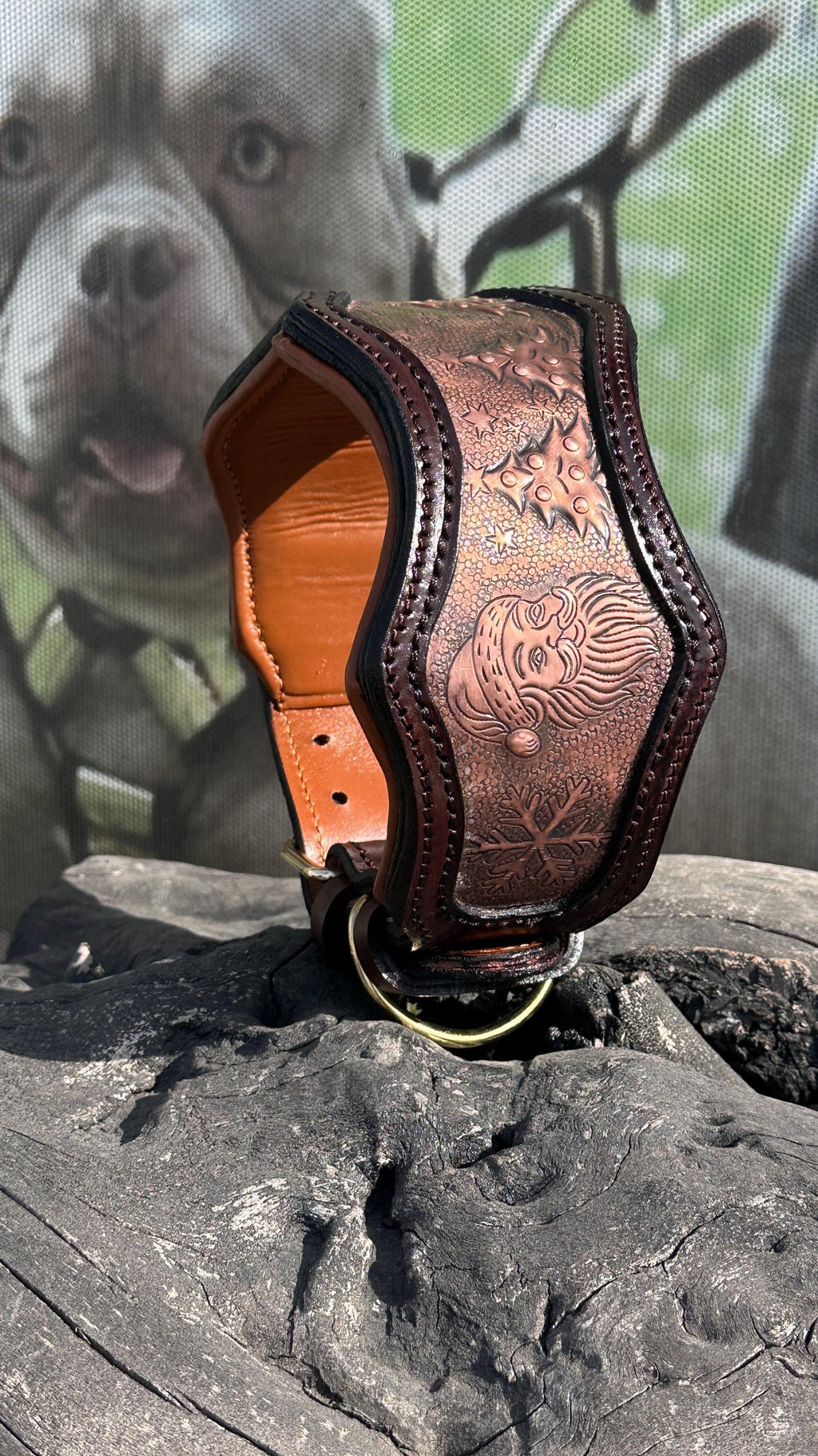 Christmas Copper Dog Collar – Handmade & Custom