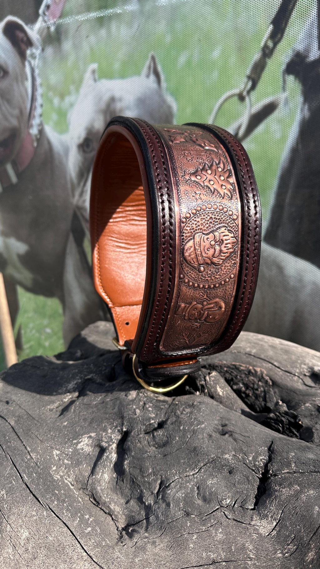 Christmas Edition Copper Leather Collar