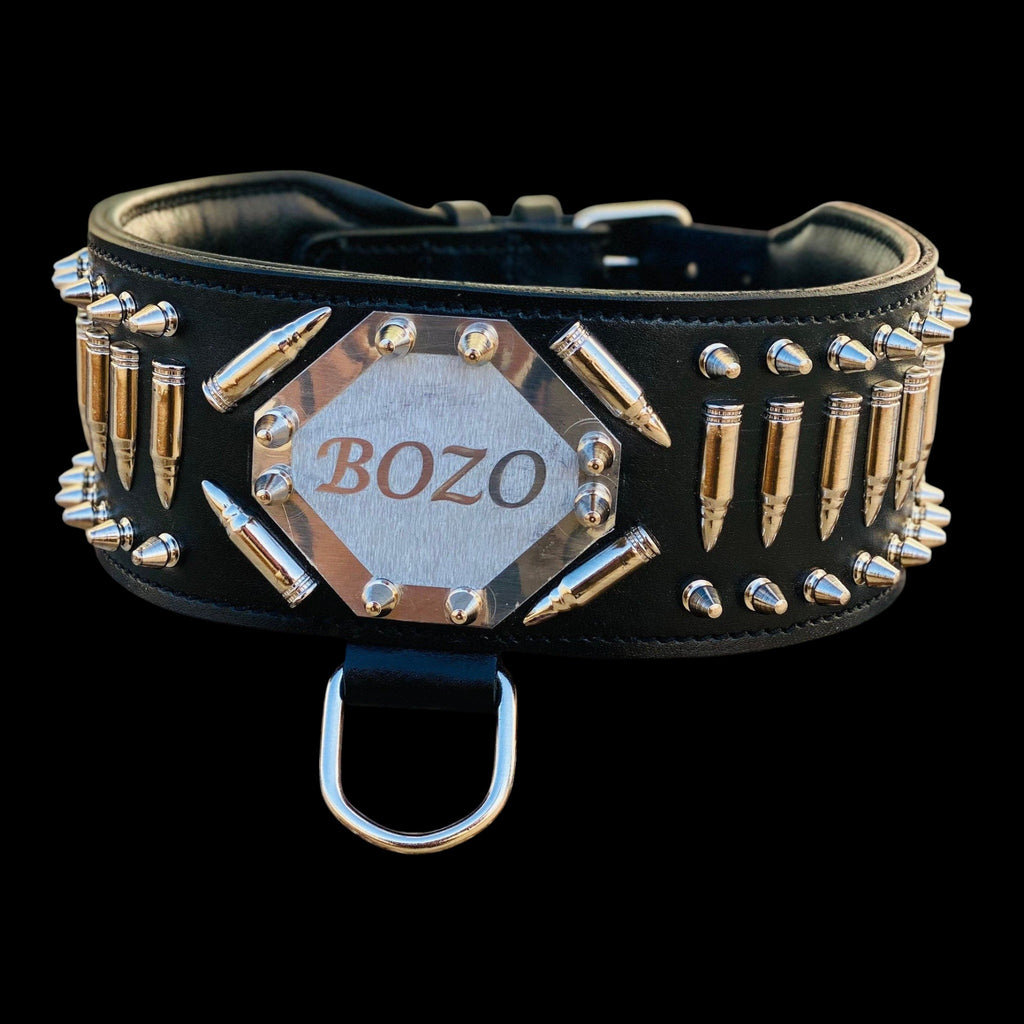 Bullet Dog Collars | Handmade Dog Collars | Custom Dog Collar | Personalized Collars | Engraved Dog Collar | Custom Dog Collar with Name