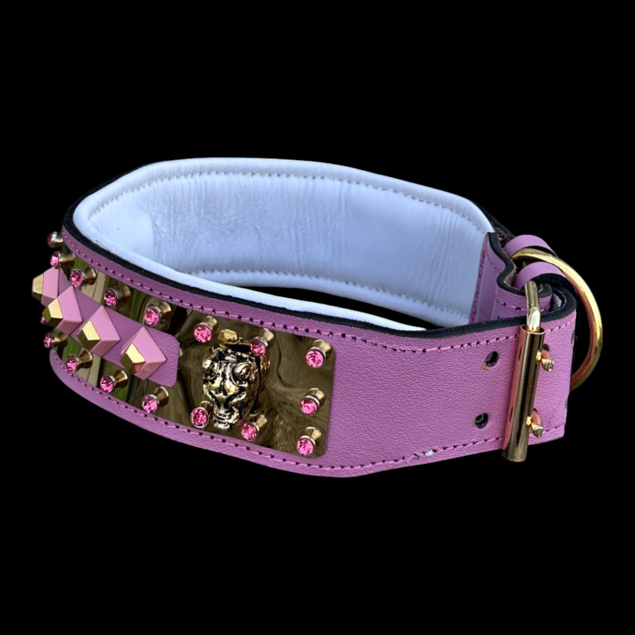 2.36 inch wide luxury dog collar for stylish strong breeds