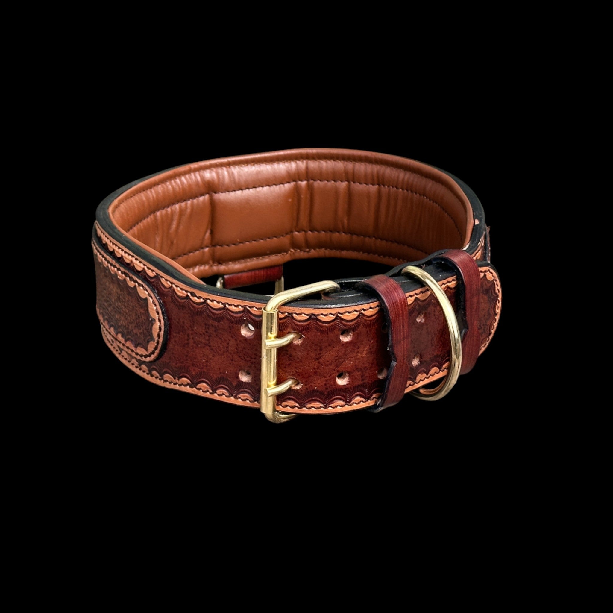 Handcrafted Buffalo Leather Dog Collar – Personalized Name Engraved, Strong & Stylish Collar for Cane Corso, Rottweiler, Doberman, Kangal, American Bully