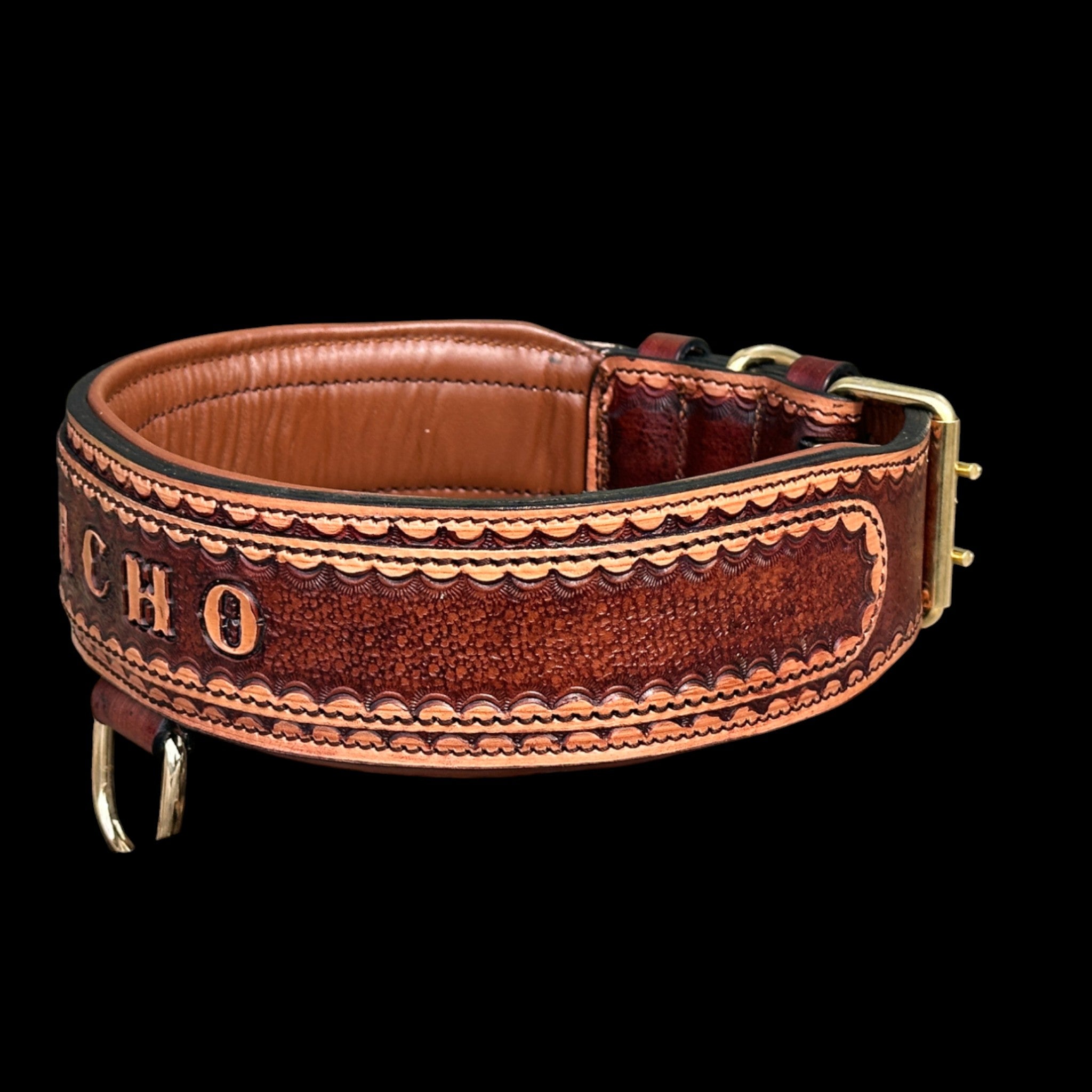 Handcrafted Buffalo Leather Dog Collar – Personalized Name Engraved, Strong & Stylish Collar for Cane Corso, Rottweiler, Doberman, Kangal, American Bully