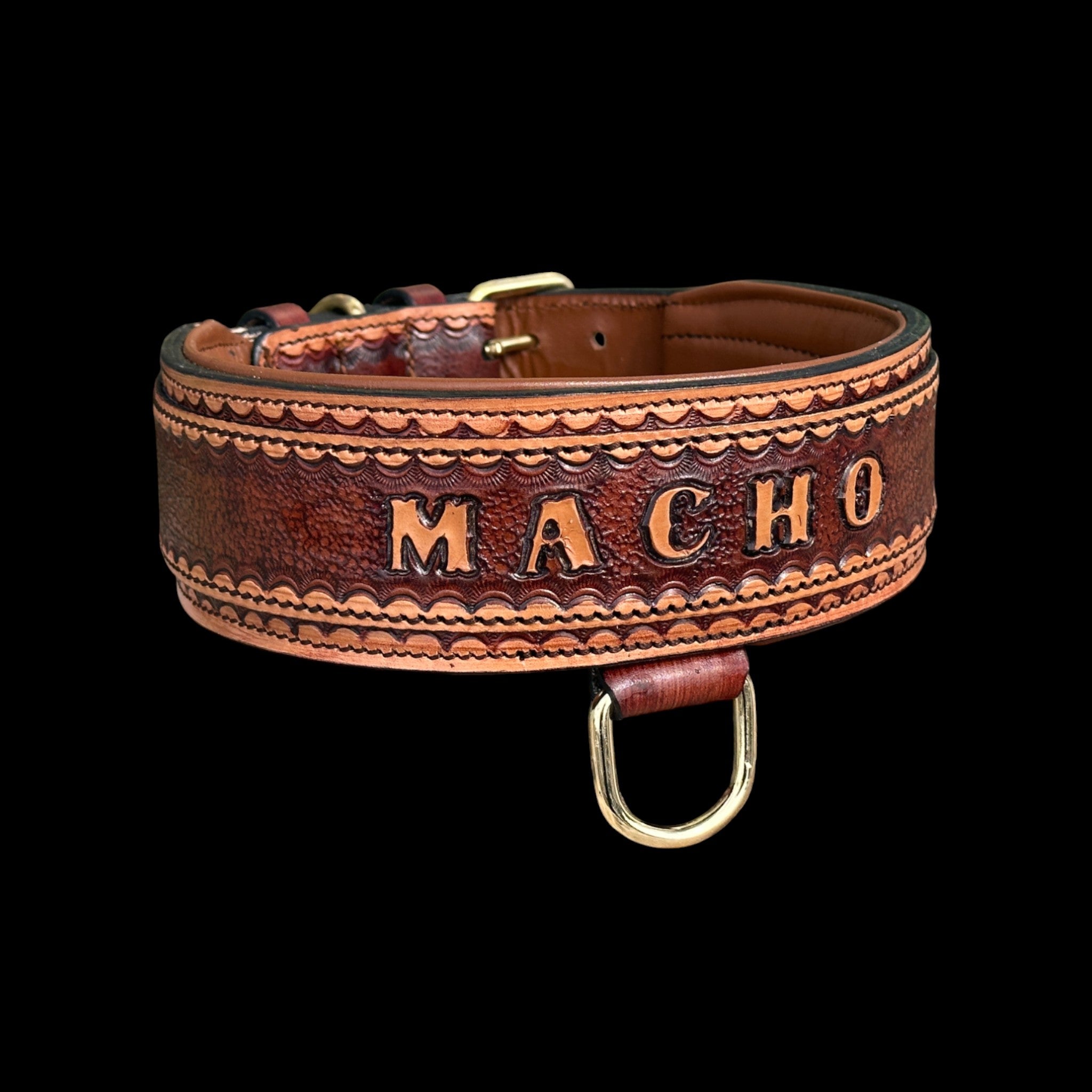 Handcrafted Buffalo Leather Dog Collar – Personalized Name Engraved, Strong & Stylish Collar for Cane Corso, Rottweiler, Doberman, Kangal, American Bully