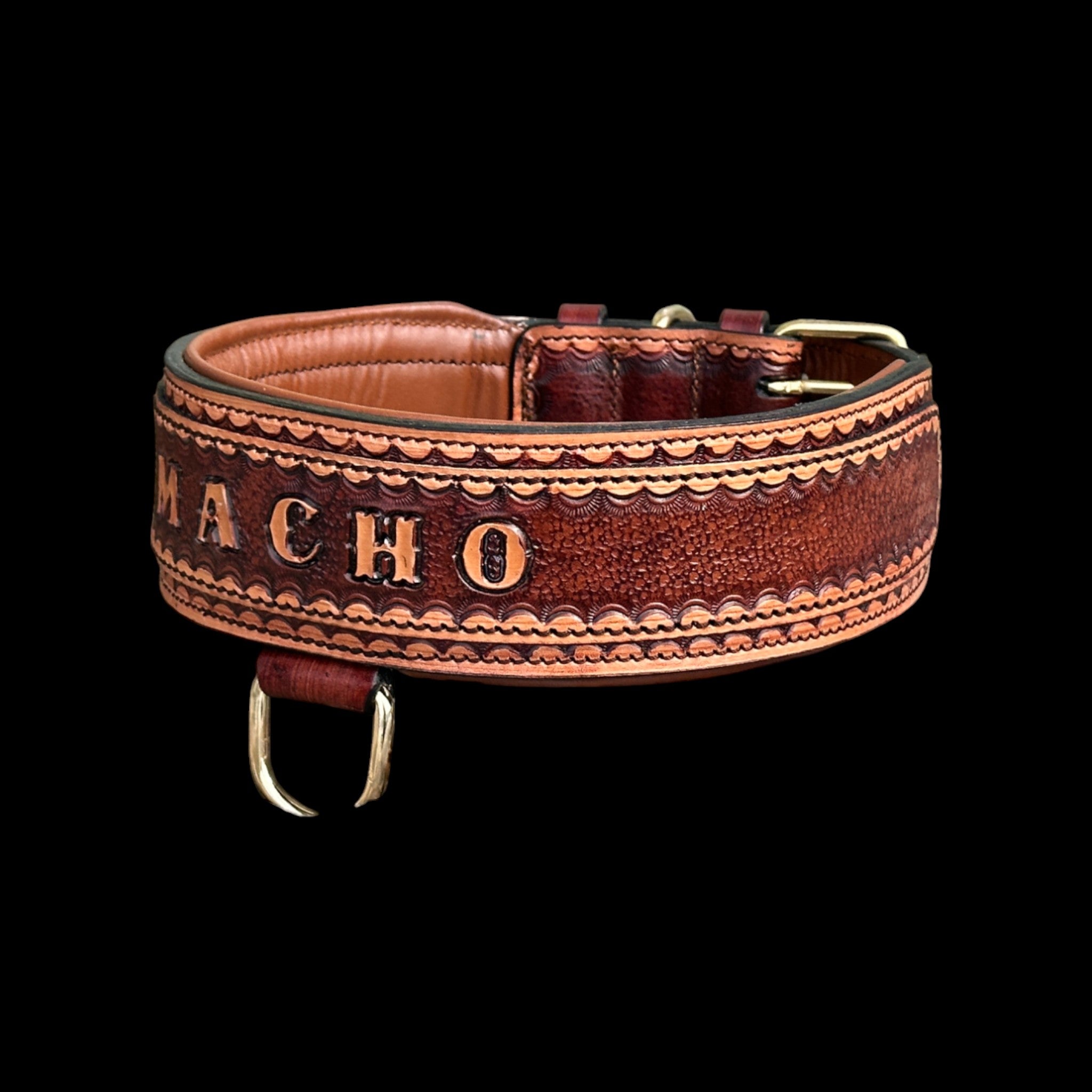 Handcrafted Buffalo Leather Dog Collar – Personalized Name Engraved, Strong & Stylish Collar for Cane Corso, Rottweiler, Doberman, Kangal, American Bully